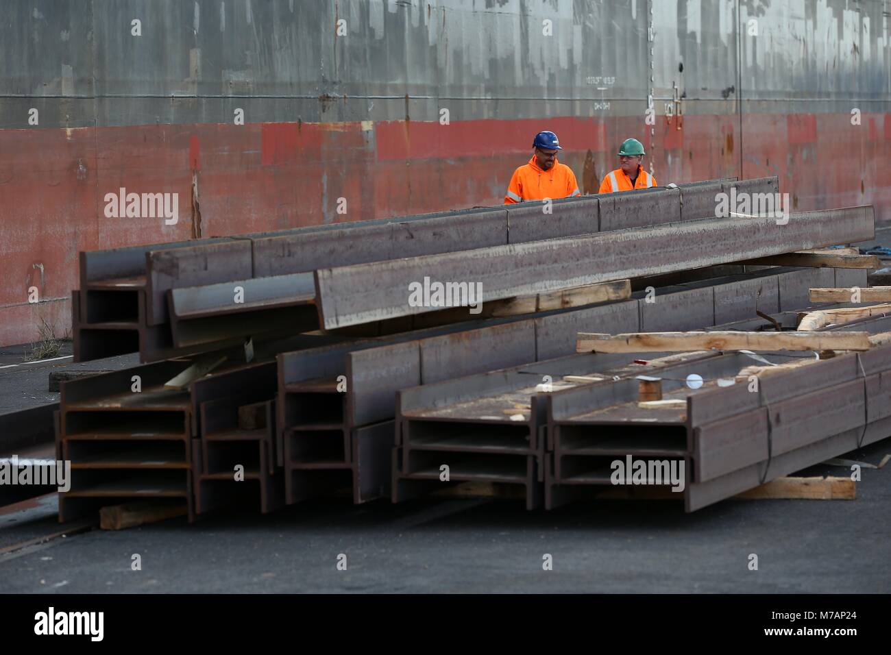 Rainham Steel depot à Scunthorpe, le nord de l'Angleterre. 23 Septembre 2016 Photo par James Boardman Banque D'Images