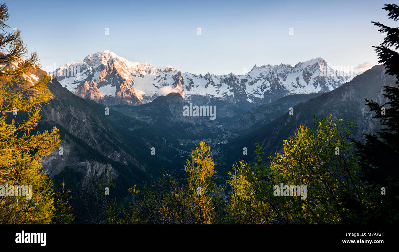 Mont Blanc de la Thuile, vallée d'aoste, Italie Banque D'Images