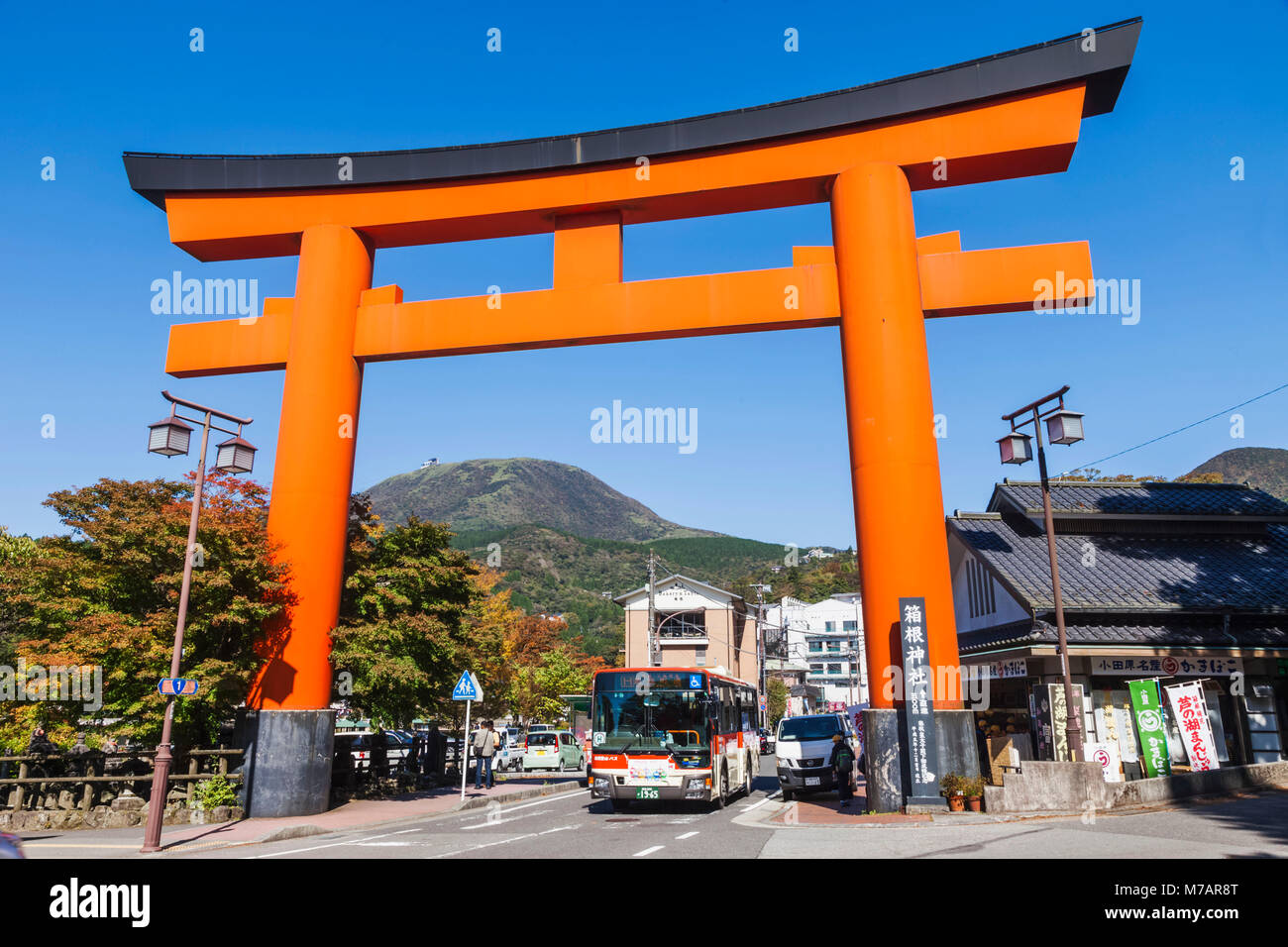 Le Japon, Honshu, Parc National de Fuji-Hakone-Izu, porte d'entrée de la ville d'Hakone Banque D'Images