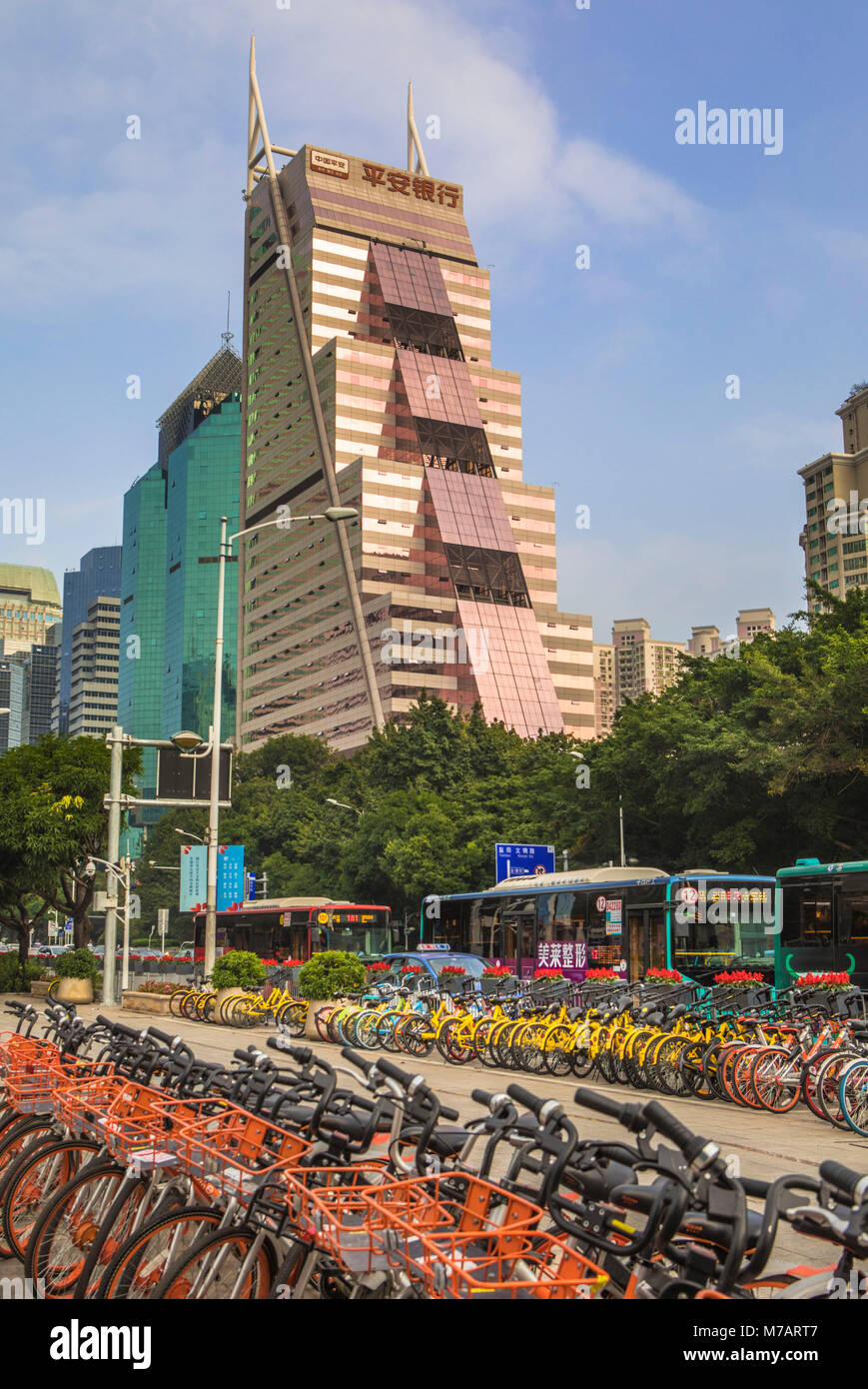 La Chine, la ville de Shenzhen, Hennan Avenue Banque D'Images