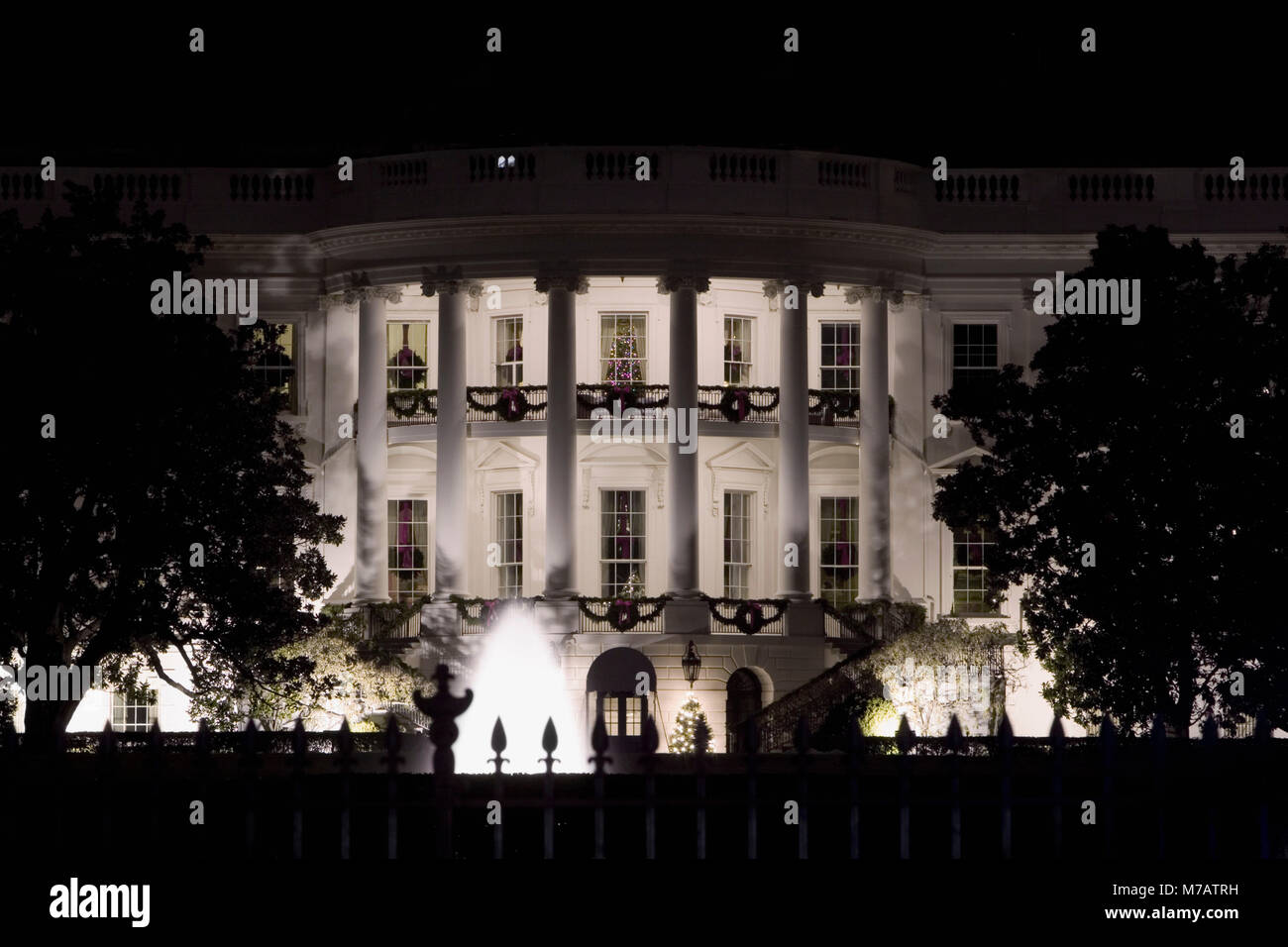 Façade d'un bâtiment public, Maison Blanche, Washington DC, USA Banque D'Images