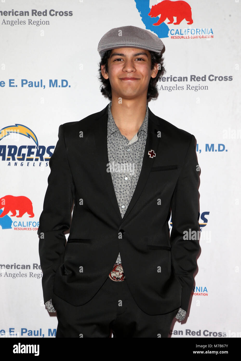 Los Angeles, CA, USA. Mar 9, 2018. Xolo Maridueña, à l'American Red Cross humanitaire annuel célébration honorant les chargeurs de la cornemuse au Centre Culturel à Los Angeles, Californie 0n le 9 mars 2018. Credit : Faye Sadou/media/Alamy Punch Live News Banque D'Images