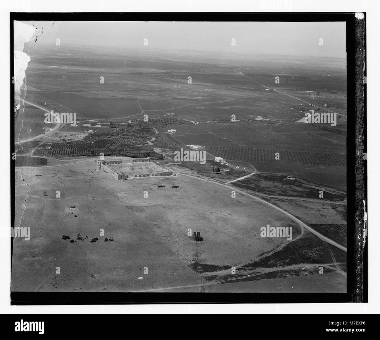 Vue aérienne d'Aphek, également connu sous le nom de Antipatris, caravansérail où Paul arrêté LOC.14389 matpc Banque D'Images