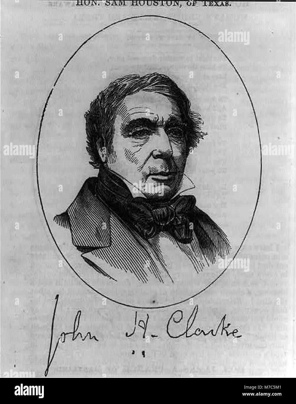 Portrait de John Hopkins Clarke (1789-1870), mettant en valeur ses contributions et son rôle dans l'histoire américaine. Clarke était remarquable pour son implication dans le commerce et l'éducation américains. Banque D'Images