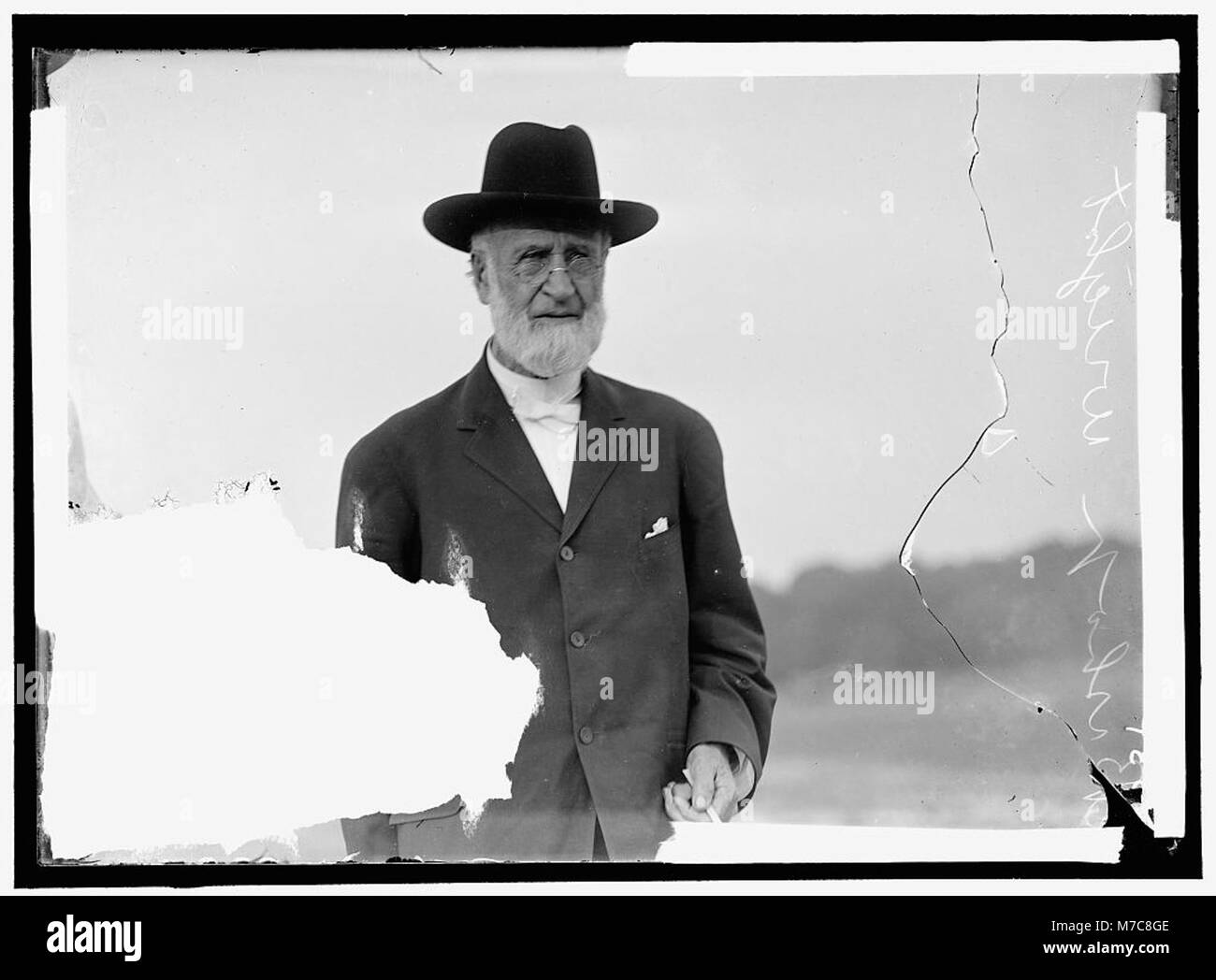 Une image historique représentant Milton Wright, père des pionniers de l'aviation Wilbur et Orville Wright, à Dayton, Ohio. Banque D'Images