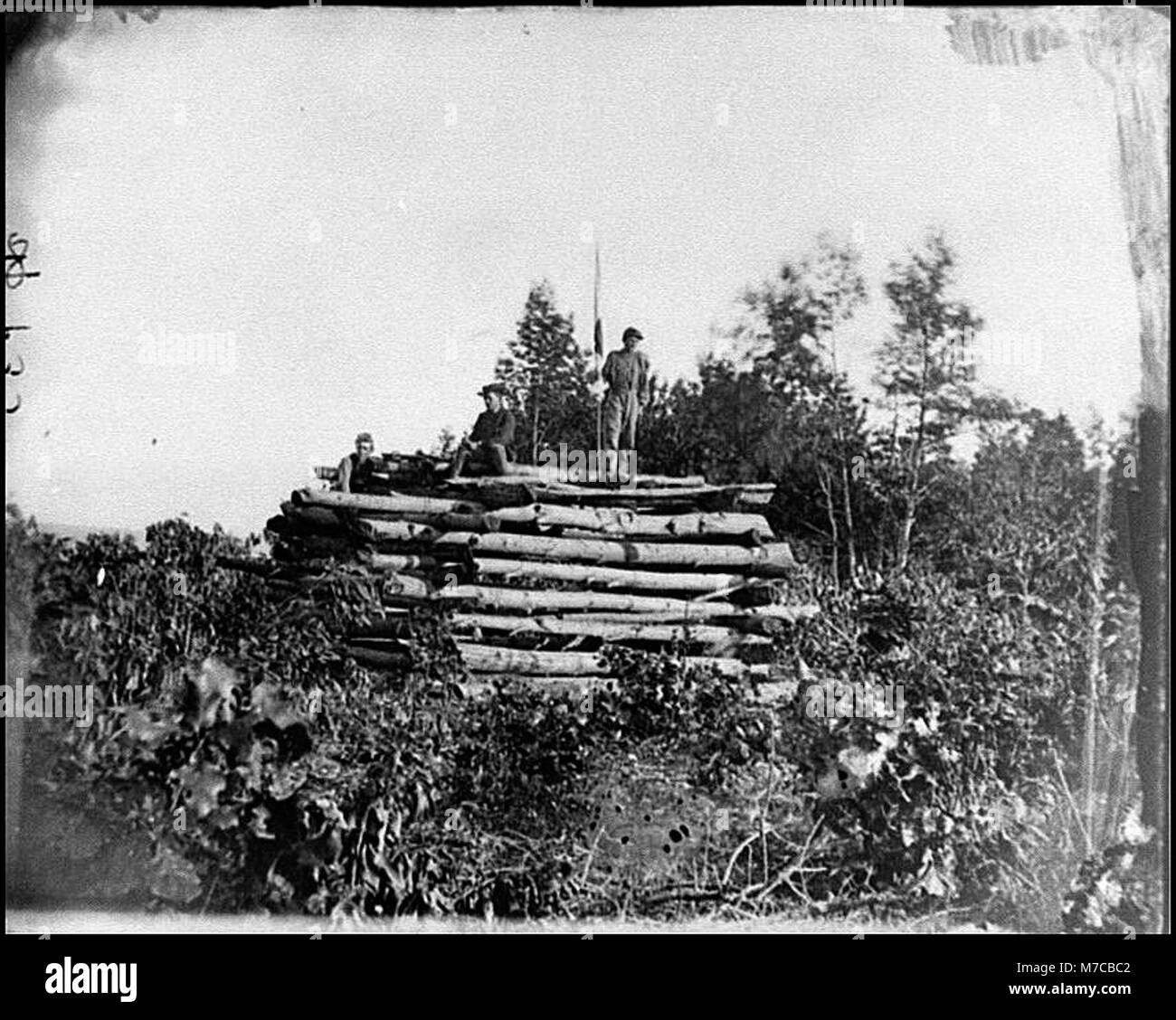 La tour de signalisation d'Elk Mountain, dans le Maryland, offrait une vue stratégique du champ de bataille d'Antietam. Cette photographie souligne son importance militaire pendant la guerre de Sécession. Banque D'Images