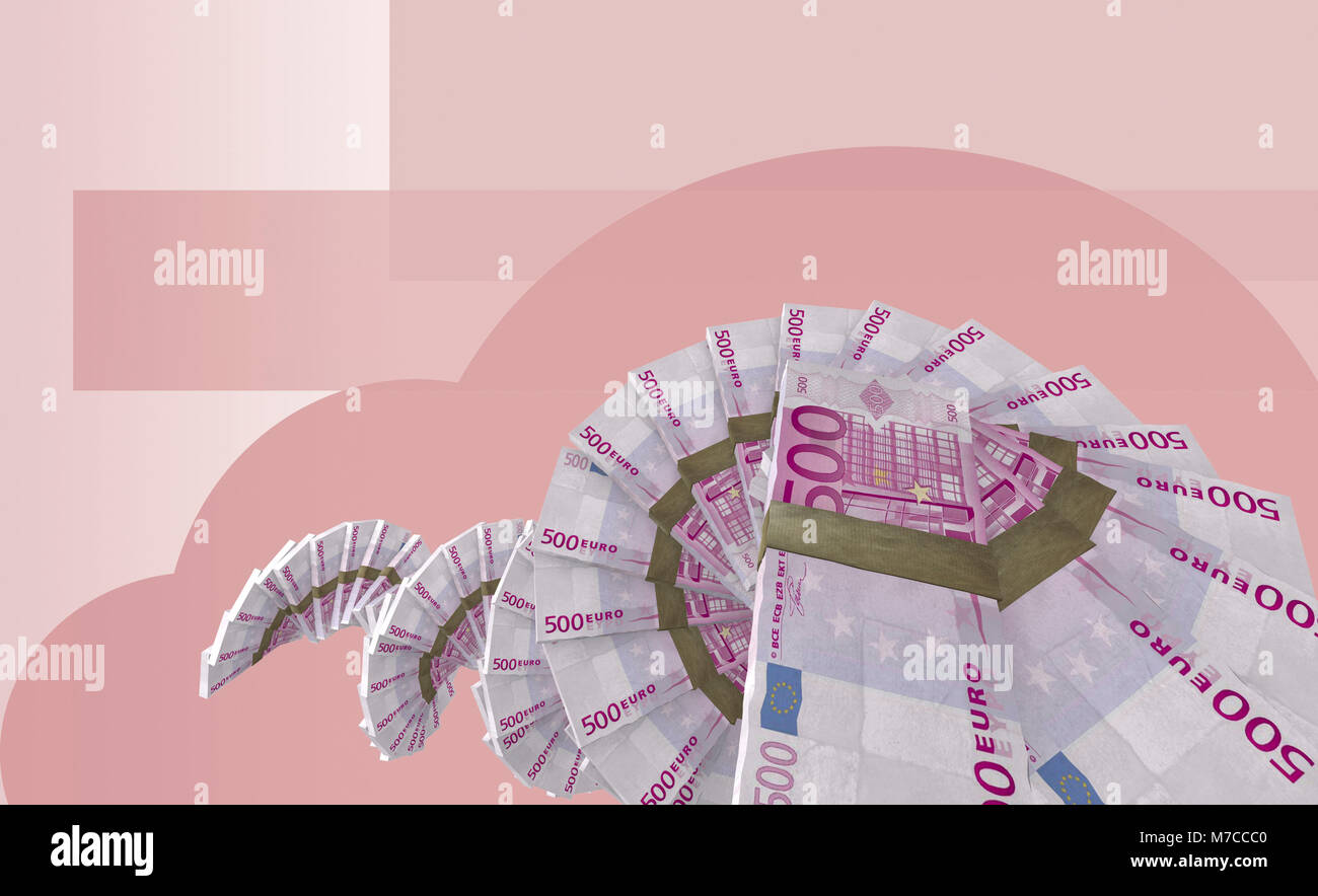 Close-up des billets en euros Banque D'Images