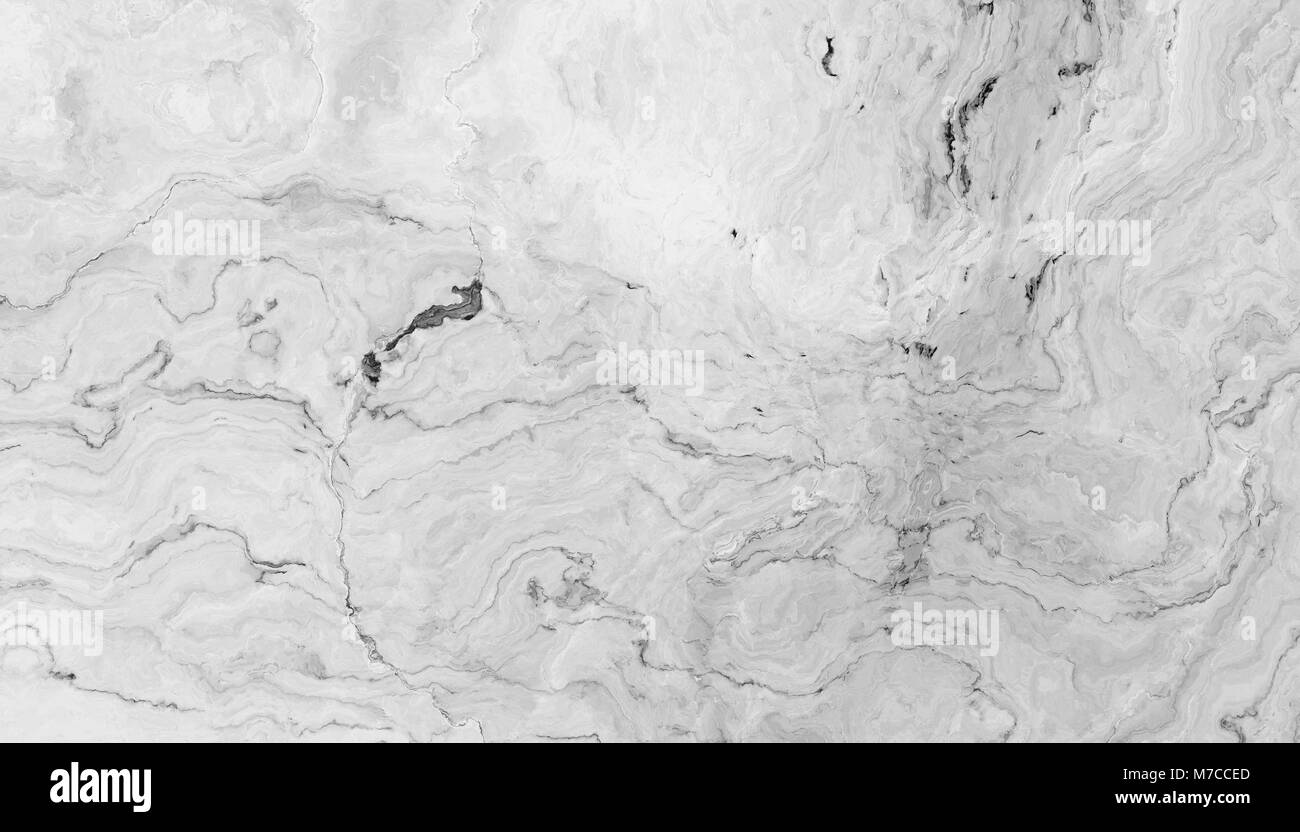 Modèle en marbre blanc avec des veines grises et noires. Résumé La texture et l'arrière-plan. Illustration 2D Banque D'Images