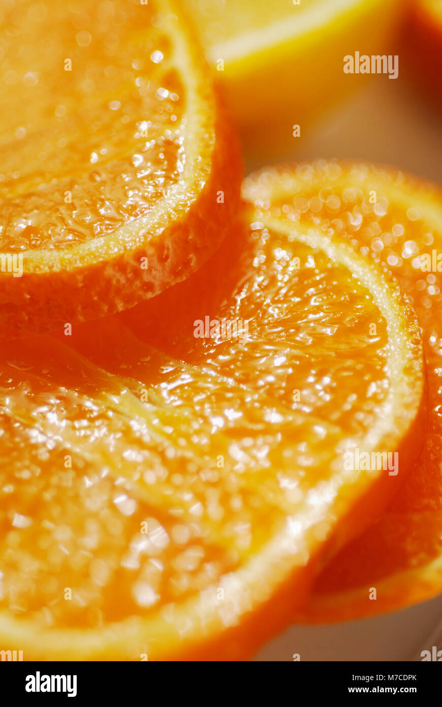 Close-up de tranches d'oranges Banque D'Images