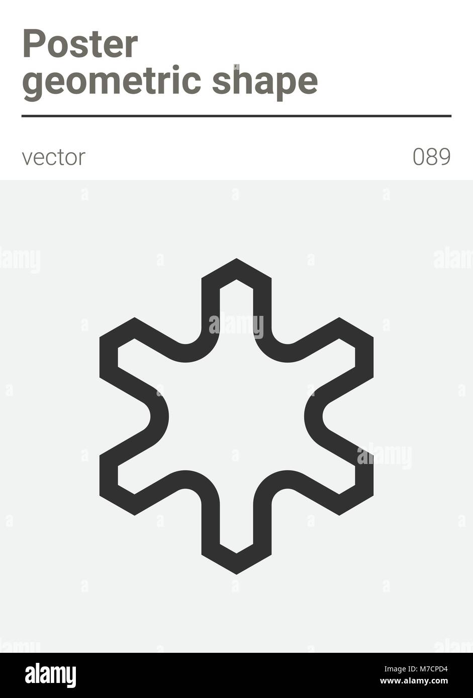 Poster un minimum de forme vectorielle géométrique Illustration de Vecteur