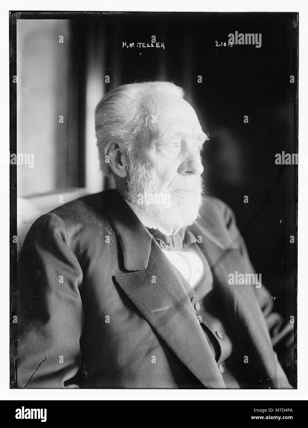 Un portrait historique de H.M. Teller, une figure importante de l'histoire américaine. L'image est une représentation formelle des contributions et de l'héritage de cette personne. Banque D'Images