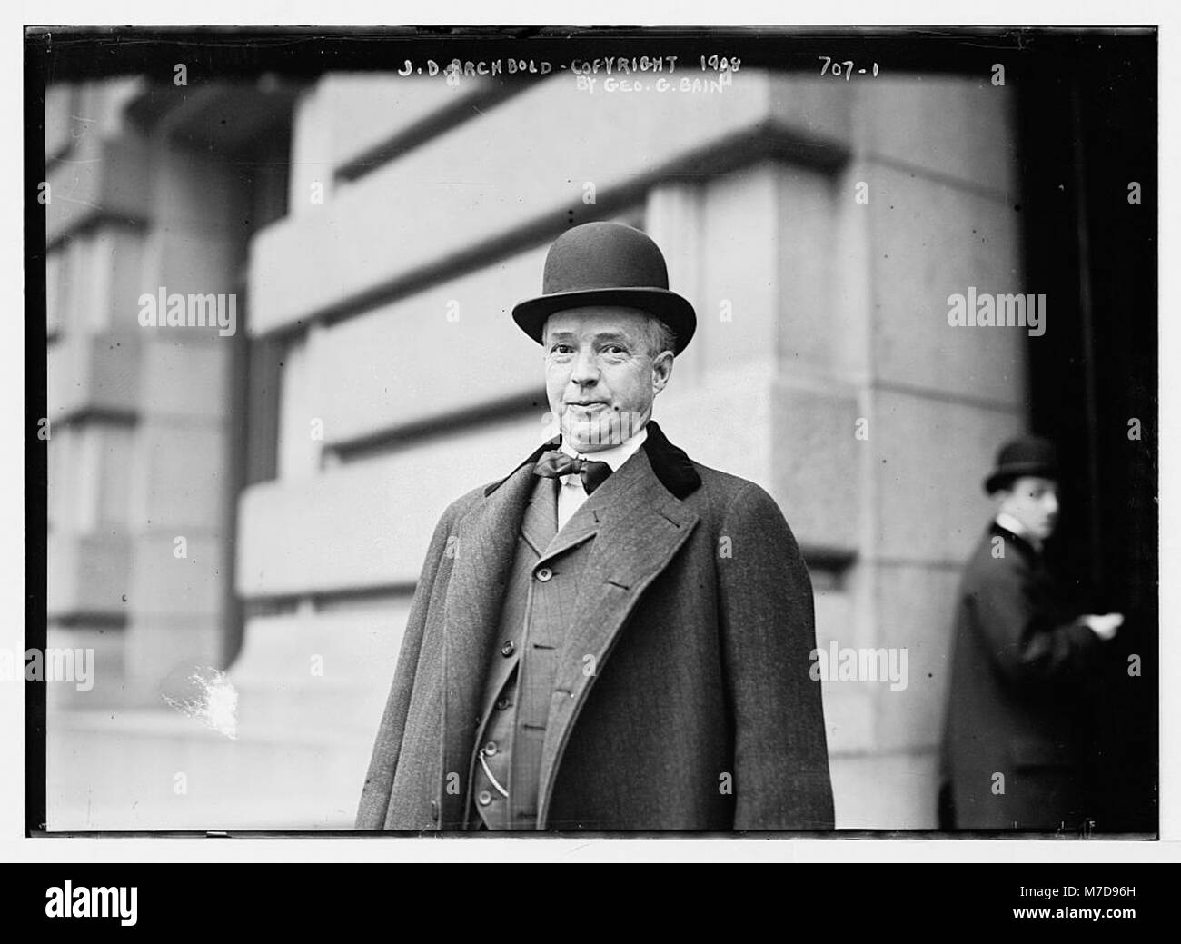 Portrait de J.D. Archbold, un dirigeant d'entreprise américain connu pour son leadership dans la Standard Oil Company au début du XXe siècle. Banque D'Images