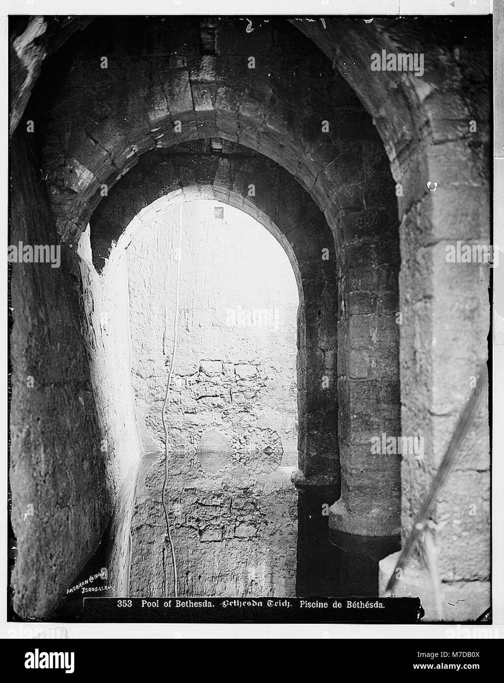 Jérusalem (El-Kouds). Piscine de Béthesda LOC.06591 matpc Banque D'Images