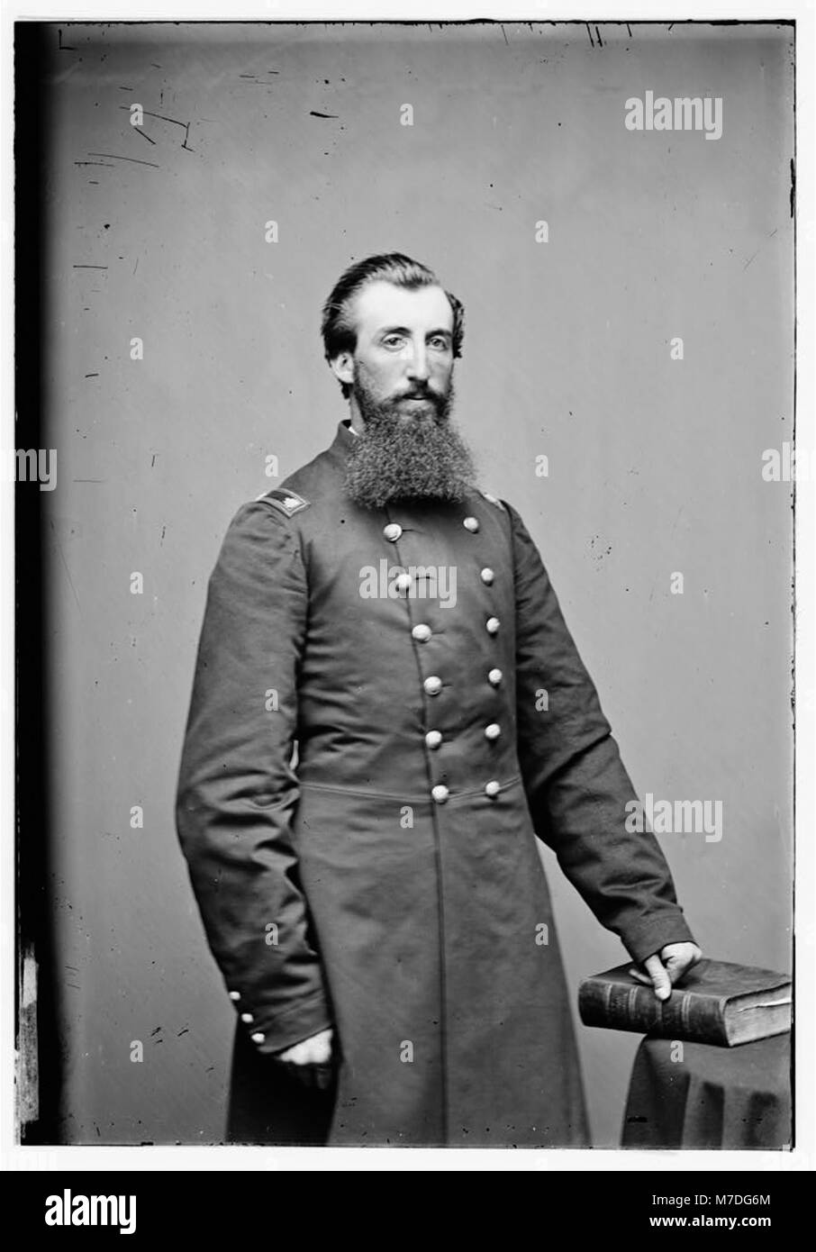Portrait officiel du lieutenant-colonel W.C. Banta, officier militaire du 7th Indiana Infantry. La photographie montre son rang et son rôle de leader au sein du régiment. Banque D'Images