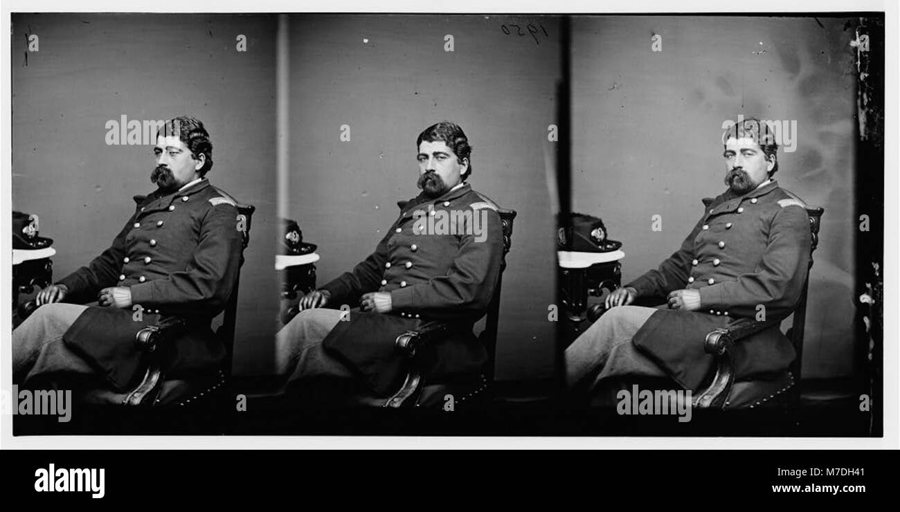 Major J.D. McIntosh du 7th New Jersey Infantry, un officier de l'armée américaine, connu pour son service pendant la guerre de Sécession. Banque D'Images