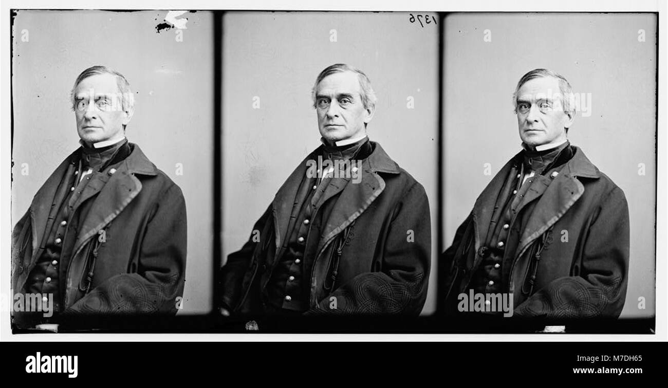 Le major Robert Anderson, connu pour son rôle dans la guerre de Sécession, est représenté dans ce portrait. Anderson est surtout connu pour son commandement au fort Sumter lors de l'ouverture de la guerre en 1861, un moment charnière dans l'histoire des États-Unis. Banque D'Images