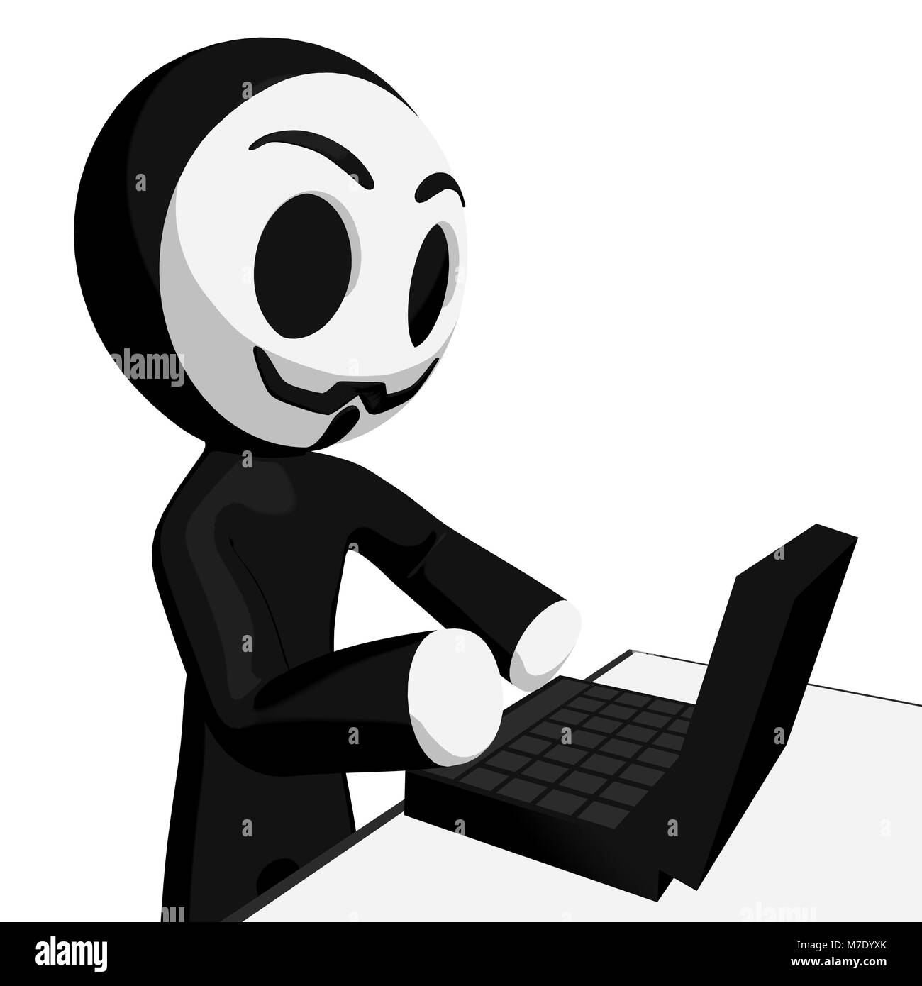 Peu d'anarchistes hacker. Banque D'Images