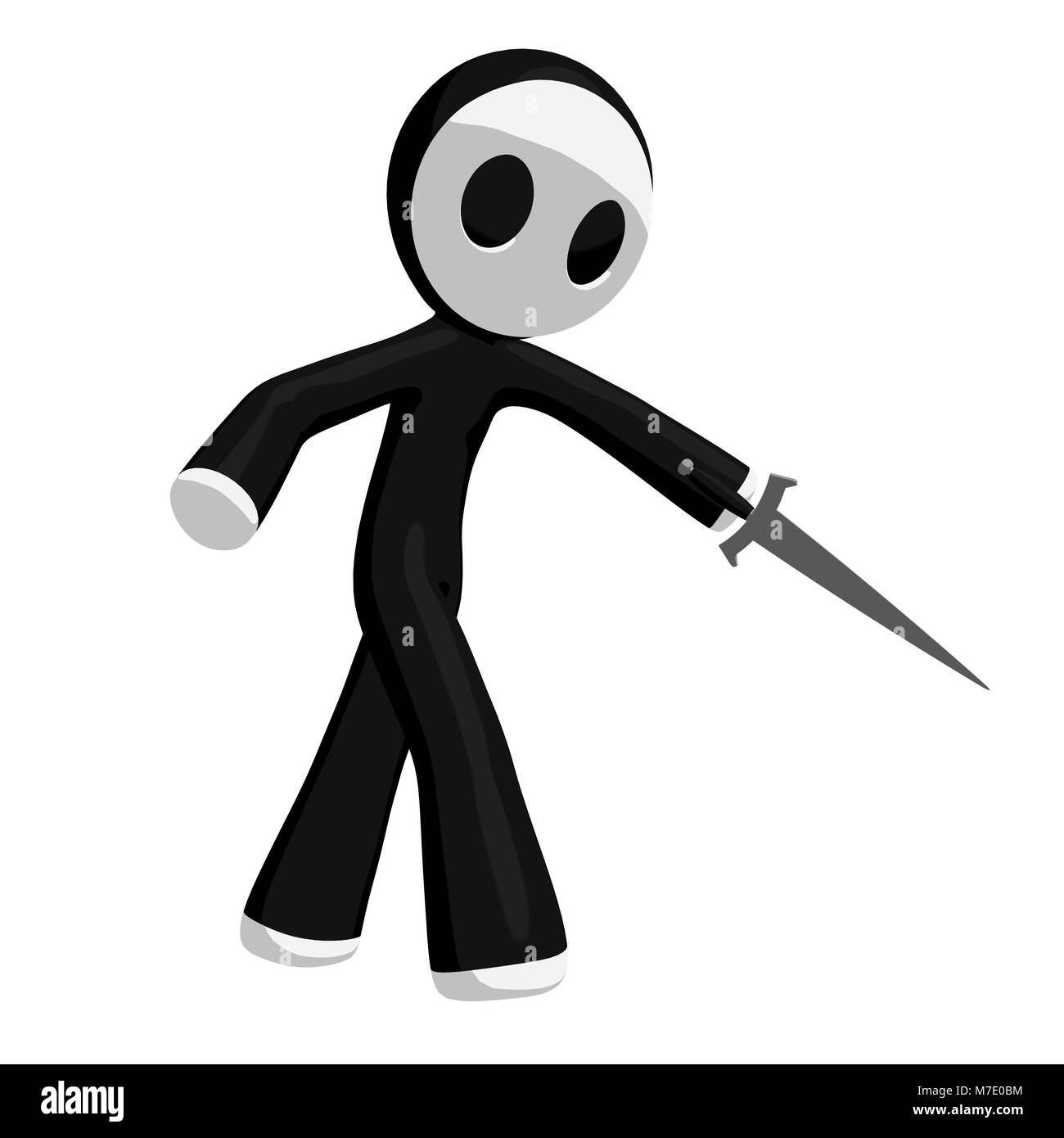 Mascotte personnage épée d'estoc. Banque D'Images