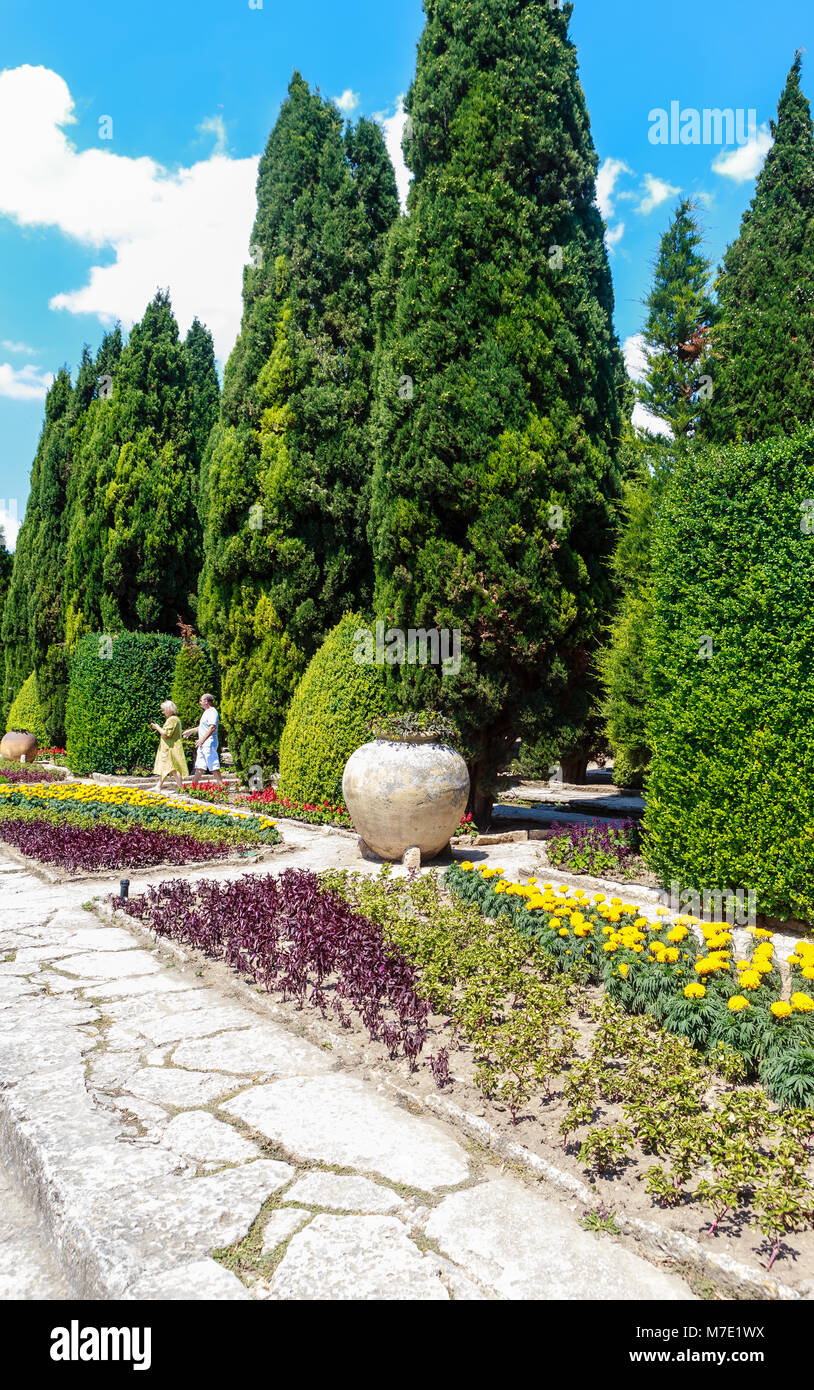 Le Jardin botanique de Balchik. Le territoire du palais de la reine roumaine Maria. Bulgarie Banque D'Images