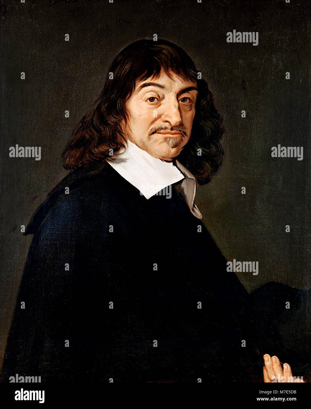 Descartes. Portrait du philosophe français René Descartes (1596-1650), après avoir Frans Hals, huile sur toile, fin des années 1600. Banque D'Images