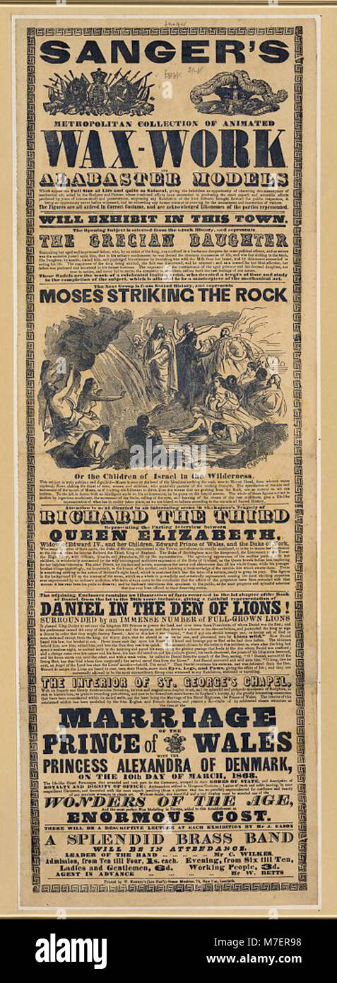 Les modèles d'albâtre de cire de Sanger, présentant des sculptures détaillées en cire et en albâtre, mettant en valeur l'art et l'artisanat du XIXe siècle. Banque D'Images