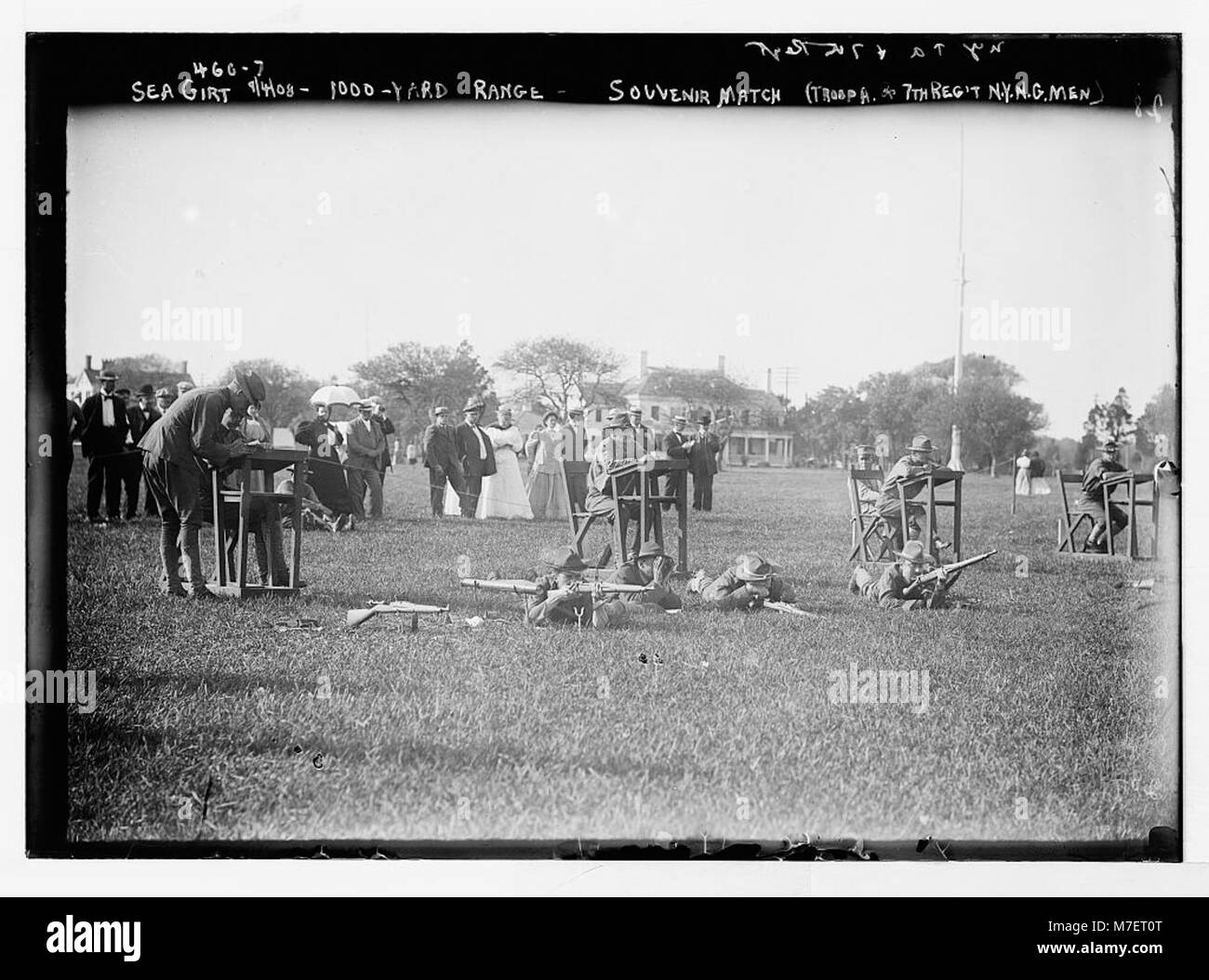 Sea Girt - 1000 verges gamme match souvenir (troupes A. & 7e Reg'N.Y.N.G. t hommes) RCAC2014682110 Banque D'Images