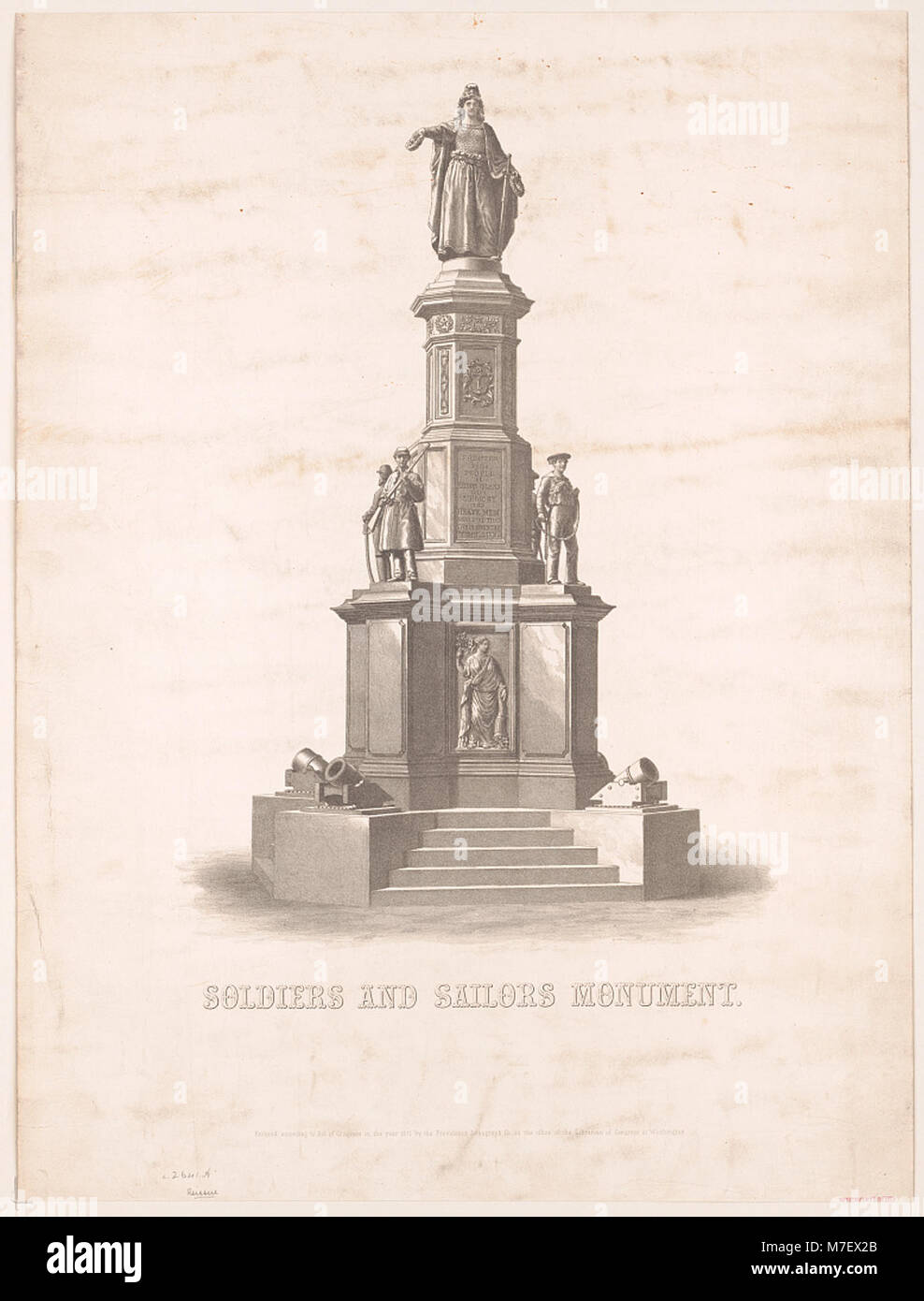 Ce monument honore les soldats et les marins qui ont servi pendant la guerre de Sécession. Il rend hommage aux sacrifices consentis par le personnel militaire pendant le conflit, en commémorant son service et son héritage. Banque D'Images