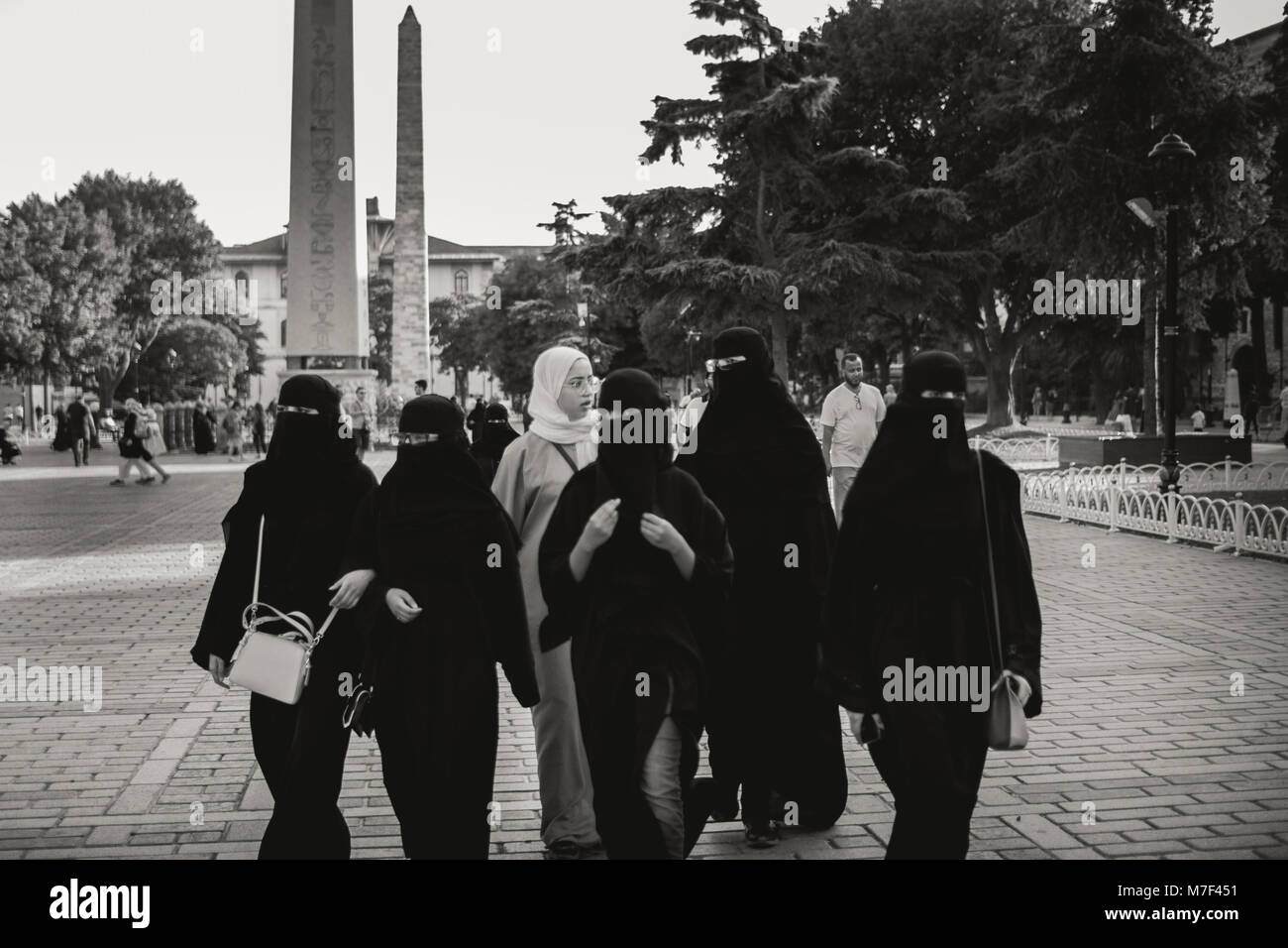 Istanbul, Turquie - 17 août 2017 : Autour de la Place Sultanahmet Banque D'Images