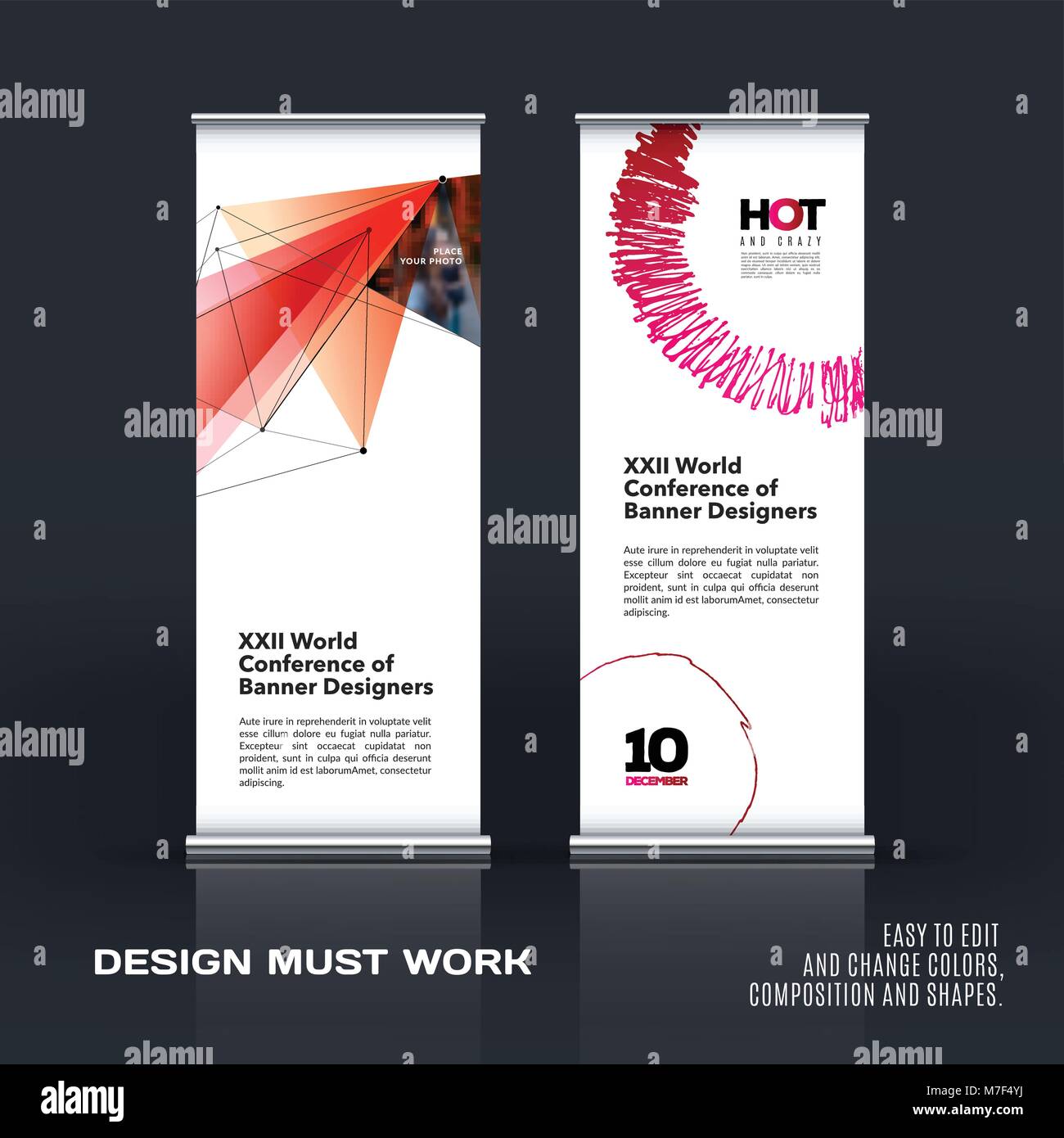 Abstract vector set d'affaires moderne de rouler banner design Illustration de Vecteur