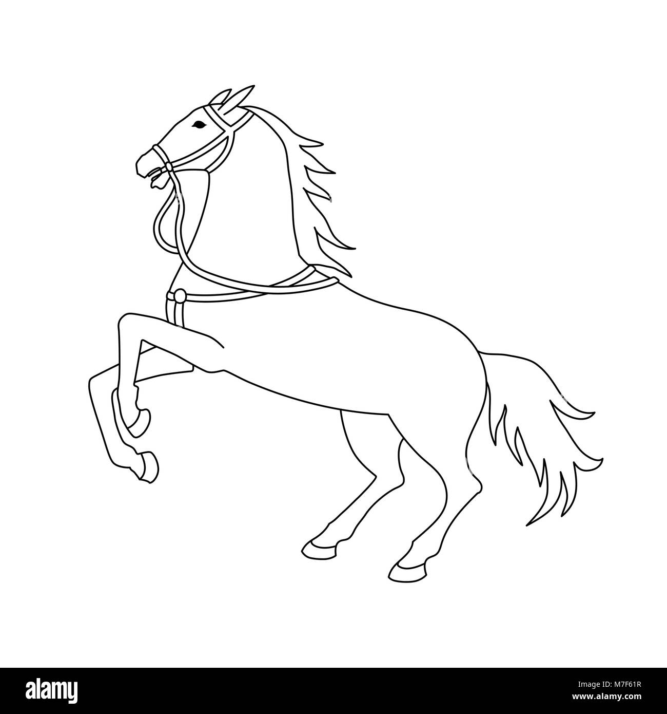 Illustration Vecteur de Wild Horse silhouette Illustration de Vecteur