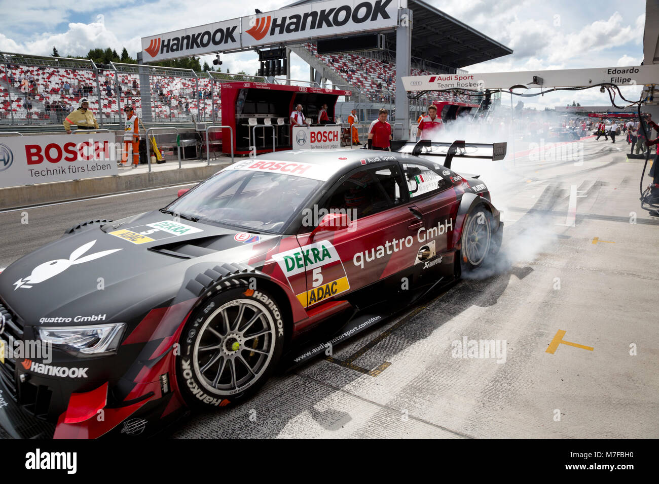 L'équipe de l'Audi RS de voiture DTM Audi Sport Team Rosberg participe à la Deutsche Tourenwagen Masters series sur l'itinéraire Moscou Raceway Banque D'Images