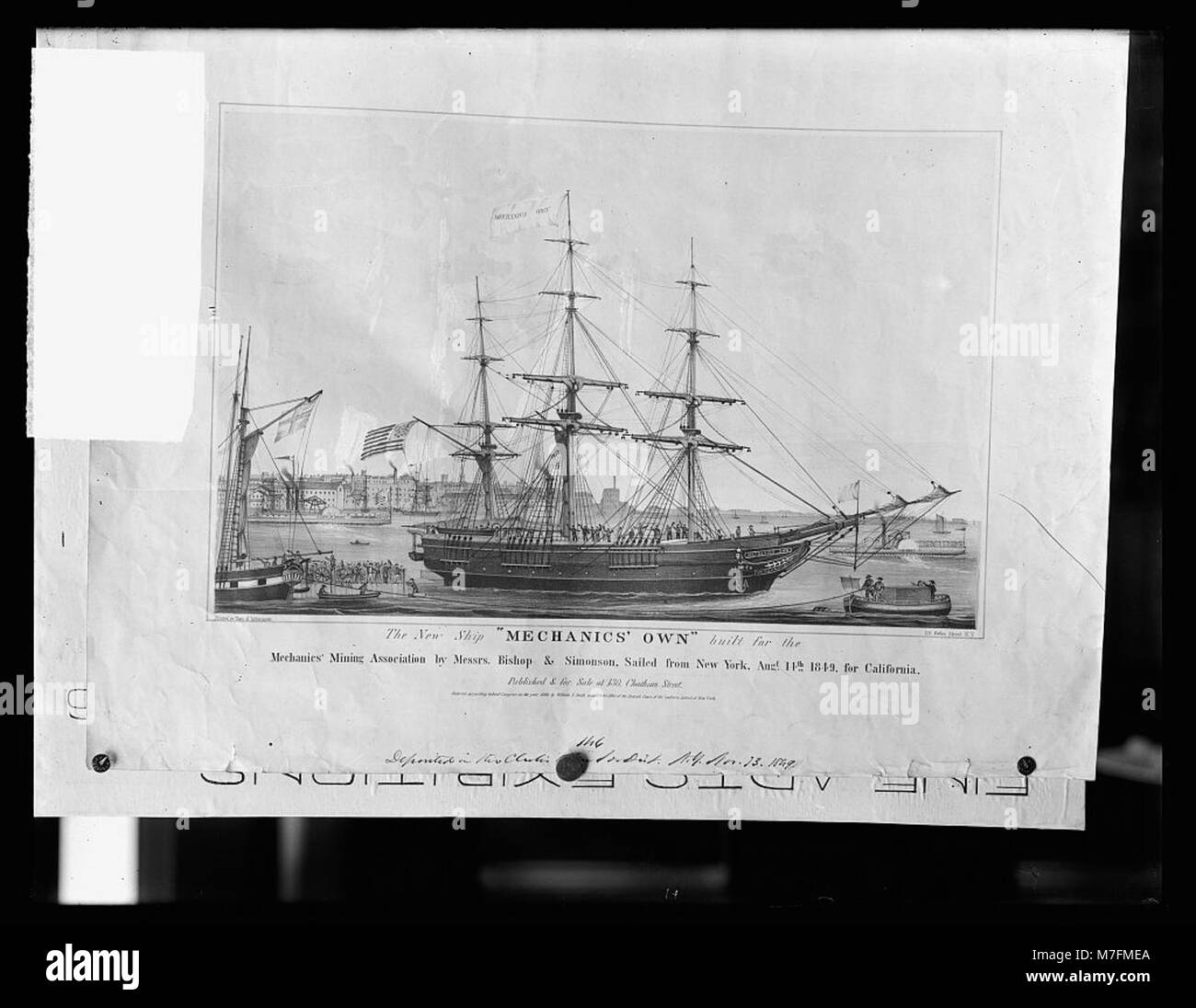 Le U.S. Clipper 'Mechanics' Own' est un navire américain historique, connu pour sa conception et sa navigation à la fin du XIXe siècle dans le cadre de la flotte navale américaine. Banque D'Images