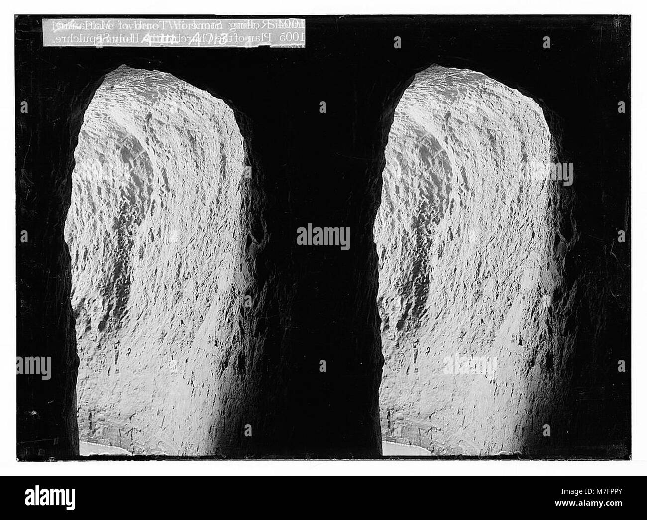 Une photographie historique des vallées de Jehoshaphat et Hinnom, avec vue sur le tunnel du Siloam. La région détient une histoire archéologique et biblique importante. Banque D'Images
