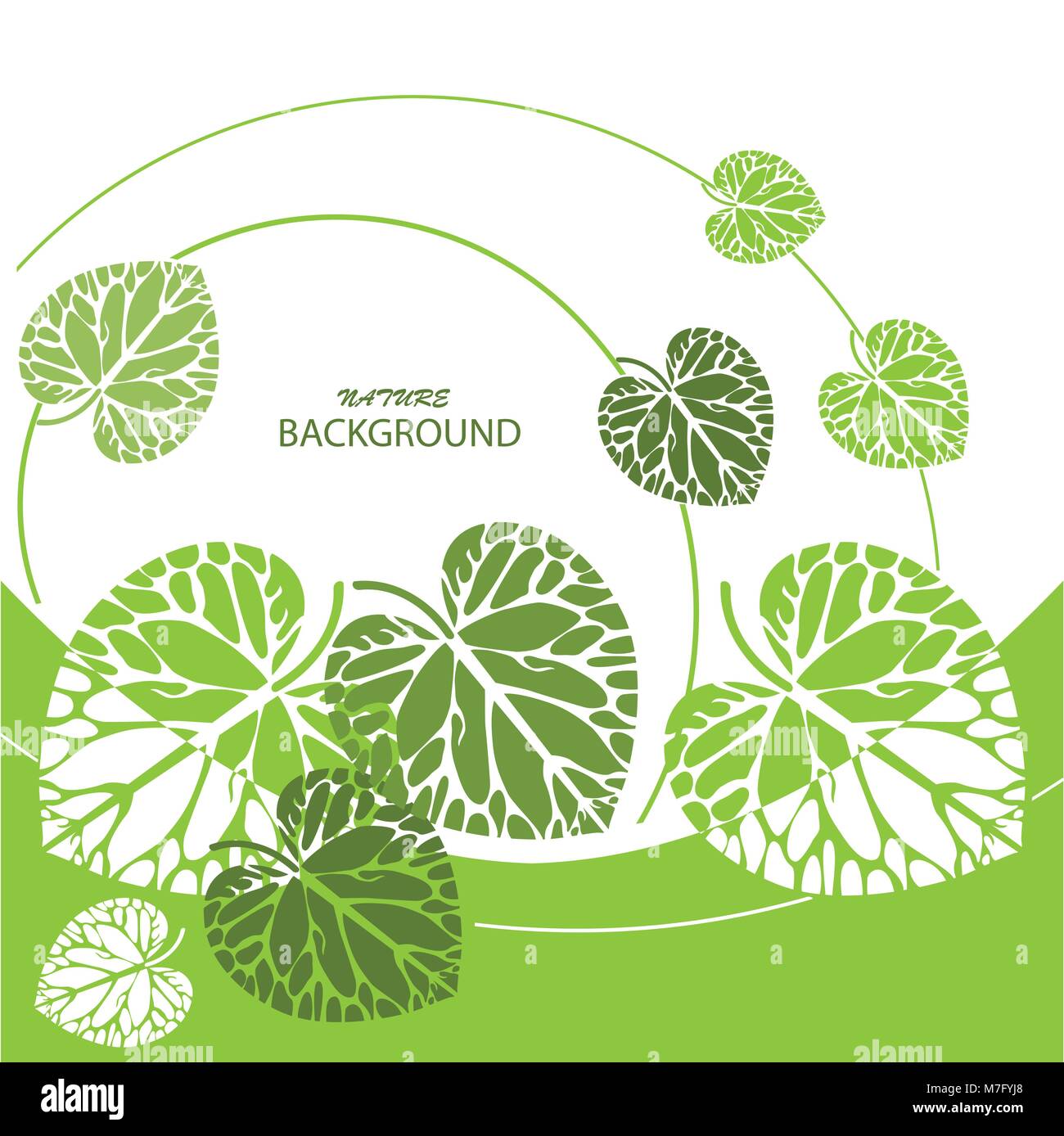 Les feuilles vertes fond, vector illustration Illustration de Vecteur