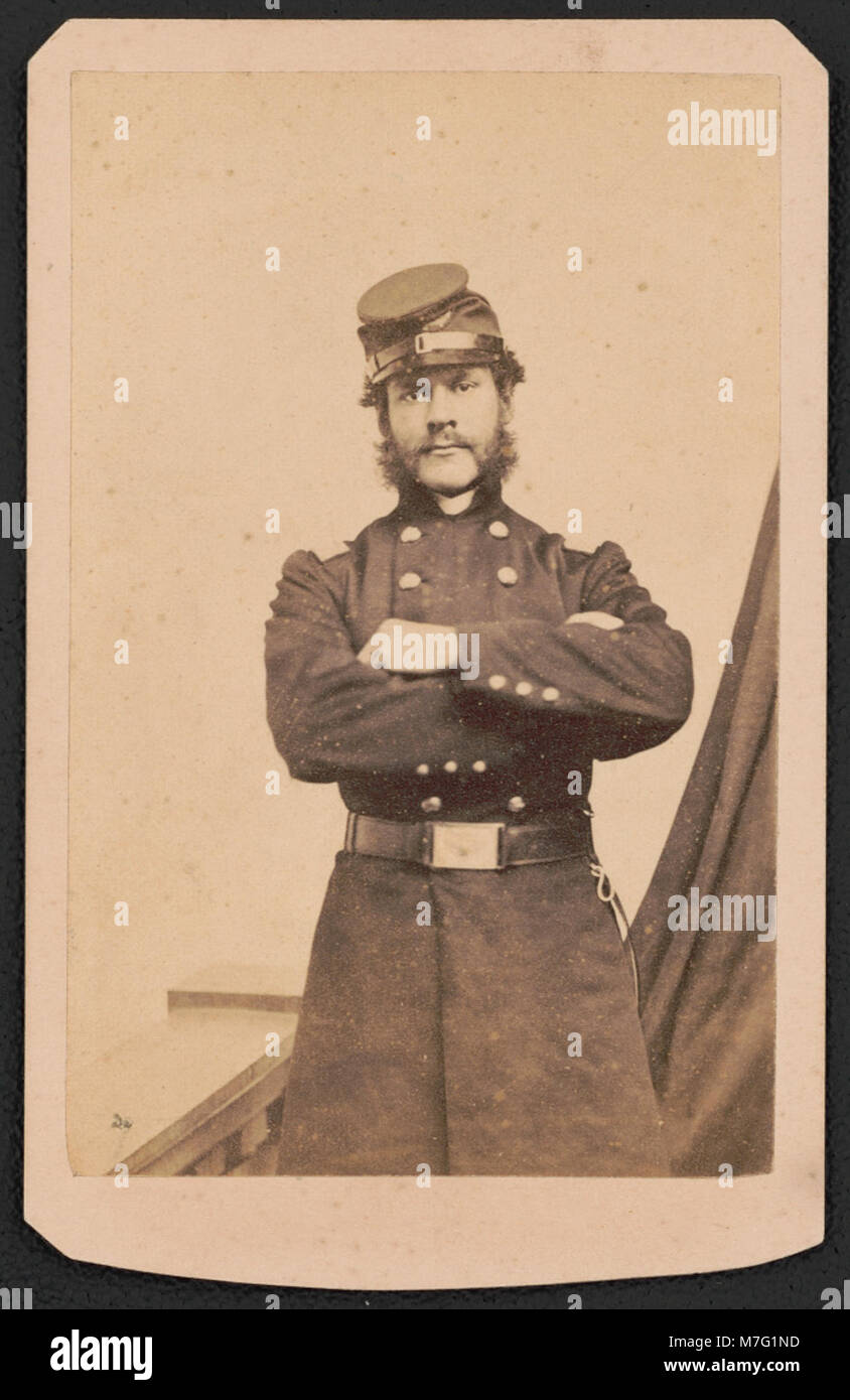 Le Brigadier général Thomas Stevenson, de Greely 24e Régiment d'infanterie du Massachusetts et de l'état-major général des volontaires américains Infantry Regiment en uniforme) - photographié par Black RCAC2016646124 Banque D'Images