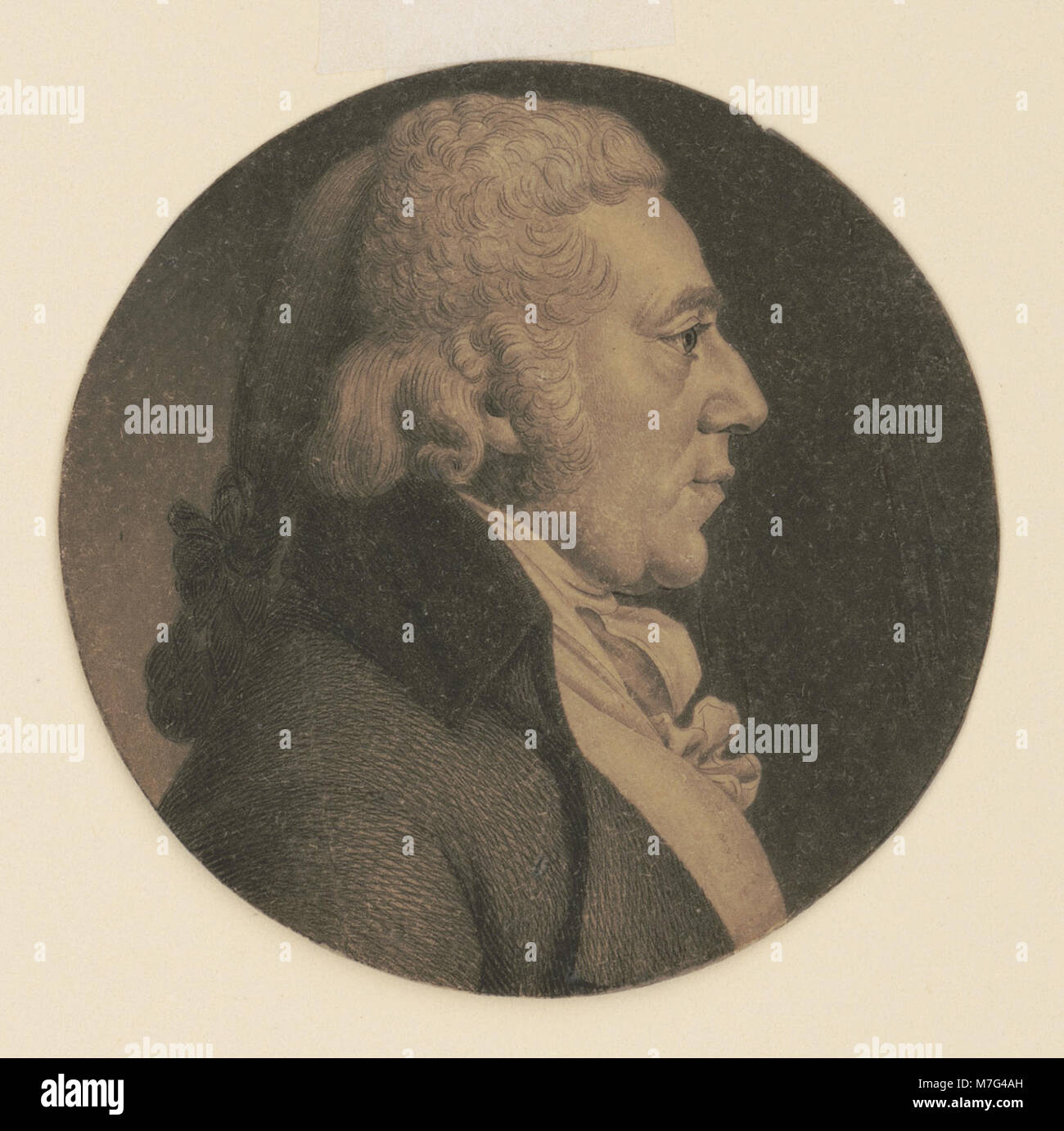 Bailey Bartlett est représenté dans un portrait de la tête et des épaules, capturé dans une vue de profil à droite, représentant un individu important de son temps. Banque D'Images