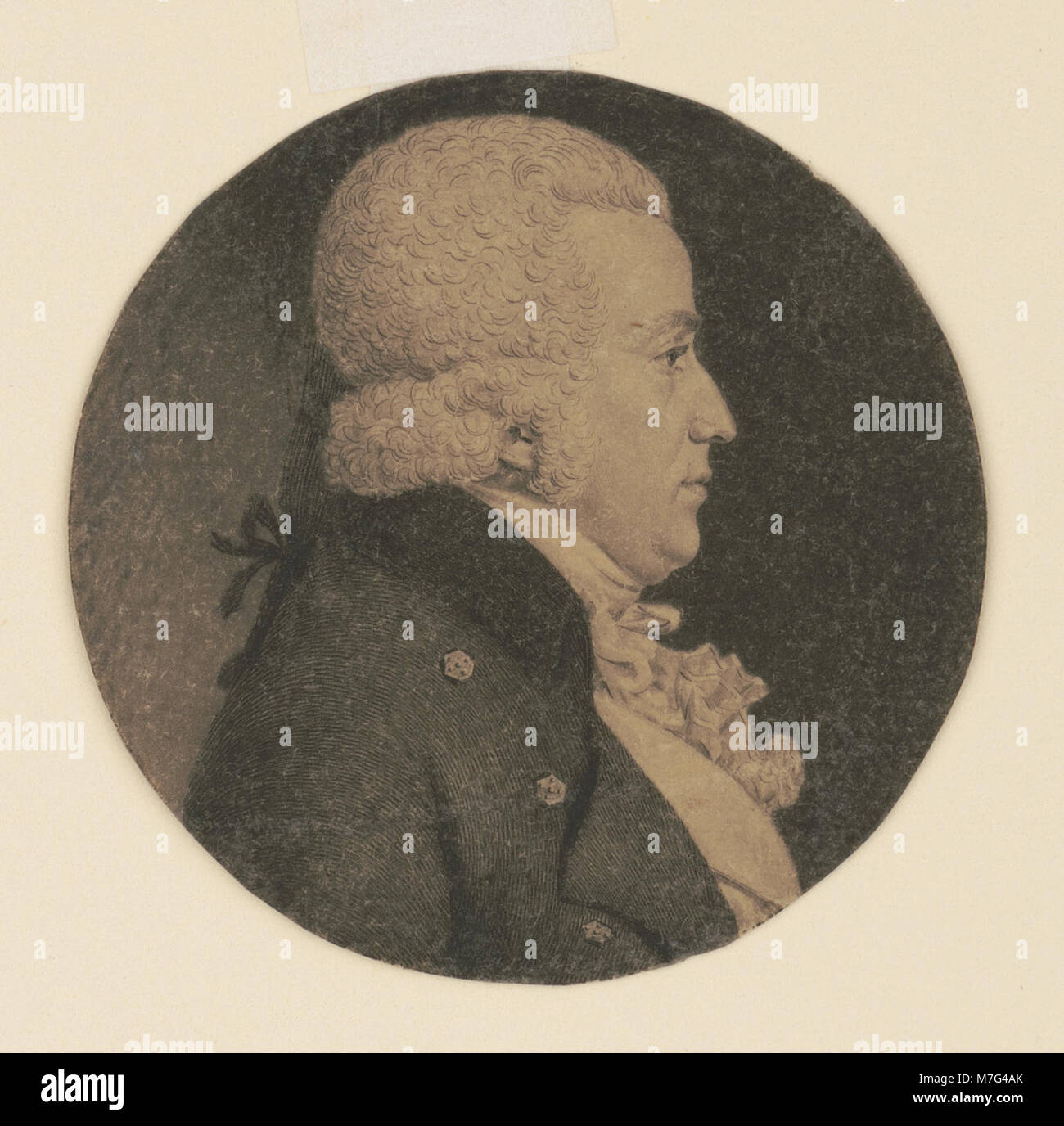 Ce portrait capture William Hill Wells de profil, offrant une vue détaillée de sa tête et de ses épaules. Wells était une figure influente, et l'image donne un aperçu de son apparence physique et de sa proéminence pendant son temps. Banque D'Images