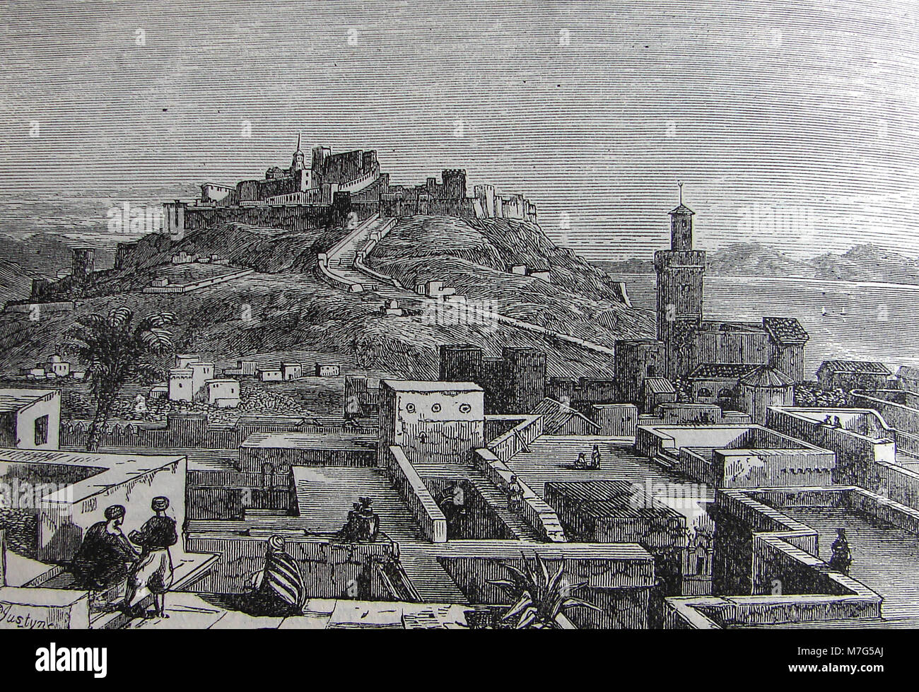 1900 - vue de Tanger, Maroc Banque D'Images