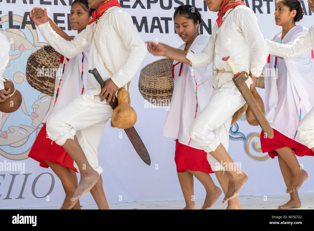 Oaxaca, Oaxaca, Mexique - Les membres des communautés autochtones de tout l'état de Oaxaca a célébré le DÃ-a Internacional de la Lengua Materna, ou t Banque D'Images