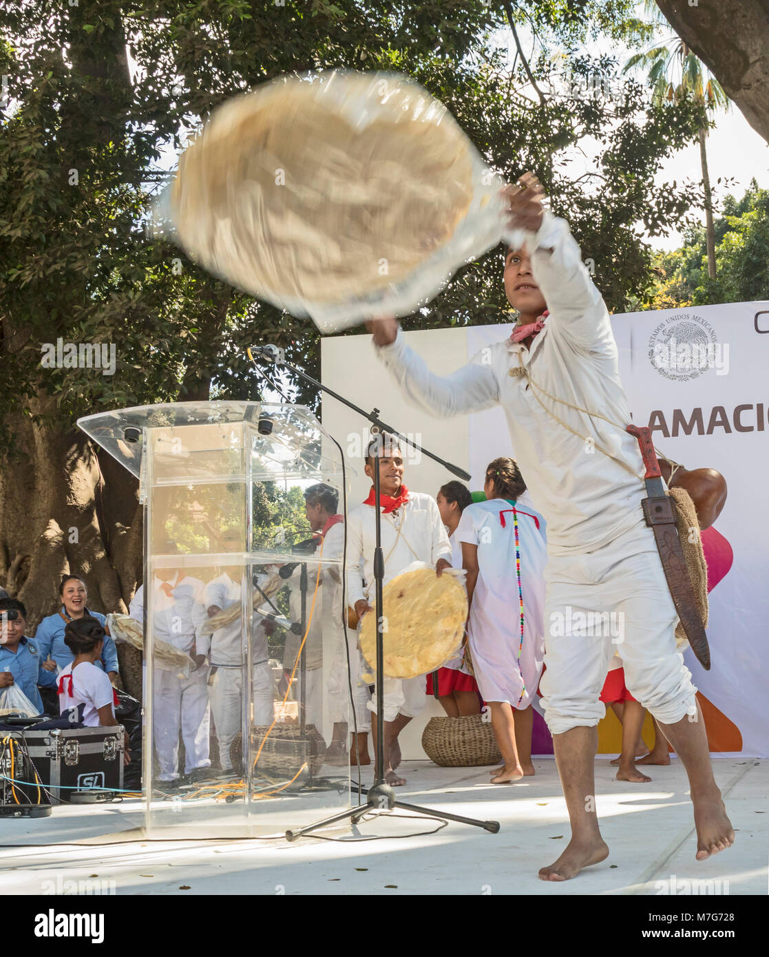 Oaxaca, Oaxaca, Mexique - Les membres des communautés autochtones de tout l'état de Oaxaca a célébré le DÃ-a Internacional de la Lengua Materna, ou t Banque D'Images