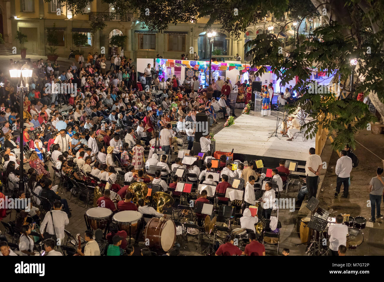 Oaxaca, Oaxaca, Mexique - Les membres des communautés autochtones de tout l'état de Oaxaca a célébré le DÃ-a Internacional de la Lengua Materna, ou t Banque D'Images