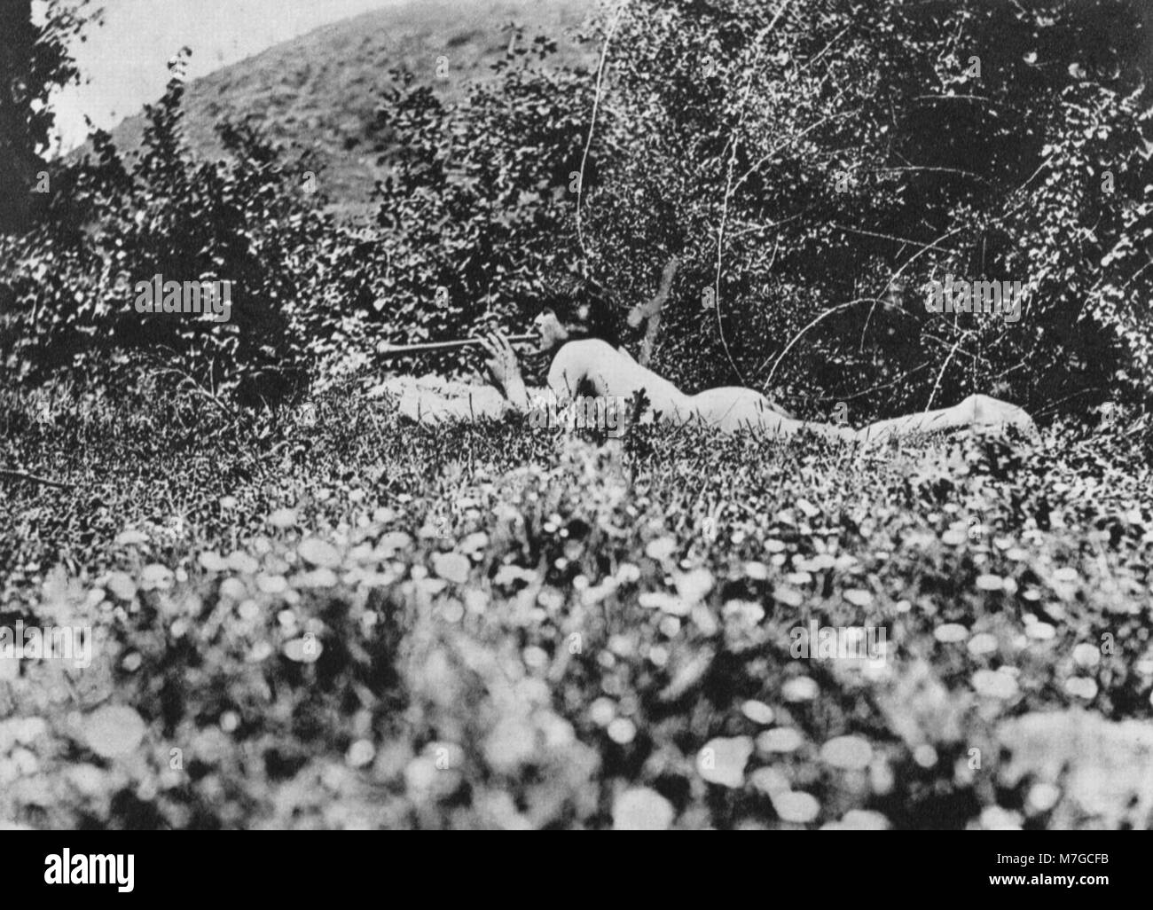 Primoli, Giuseppe - Hirte mit Flöte (Zeno Fotografie) Banque D'Images