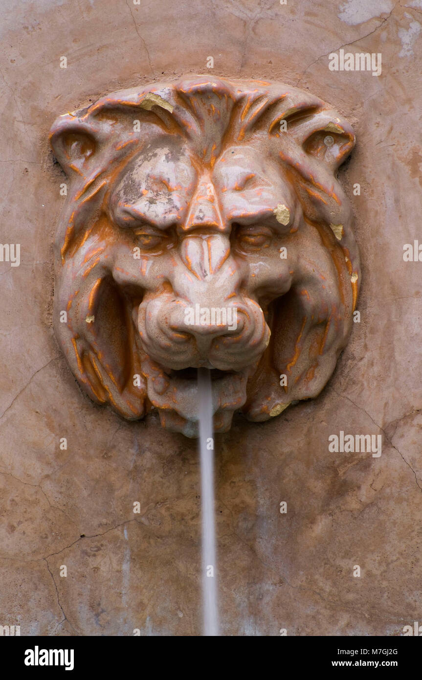 Casa del Rey Moro, fontaine Jardin Balboa Park, San Diego, Californie Banque D'Images