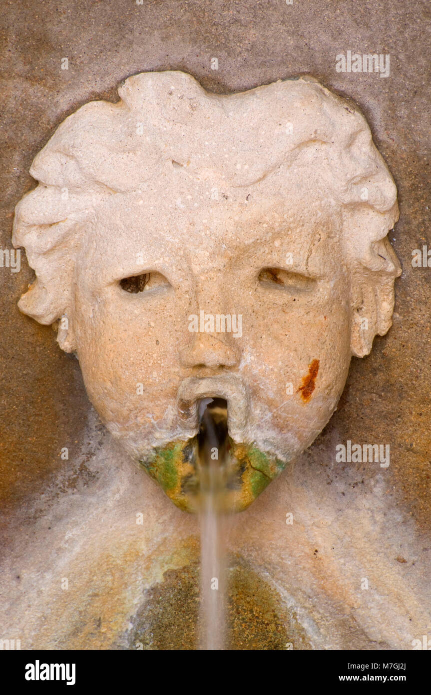 Casa del Rey Moro, fontaine Jardin Balboa Park, San Diego, Californie Banque D'Images