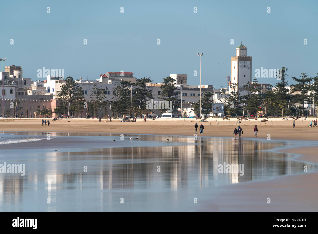 Medina und mit à Essaouira, Königreich Marokko, Afrika | Medina et de la plage à Essaouira, Royaume du Maroc, l'Afrique Banque D'Images