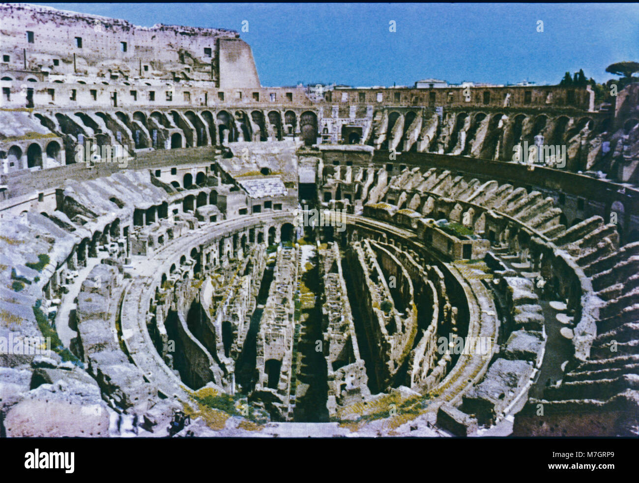 L'arène du Colisée à Rome prises à la fin des années 1960 Banque D'Images