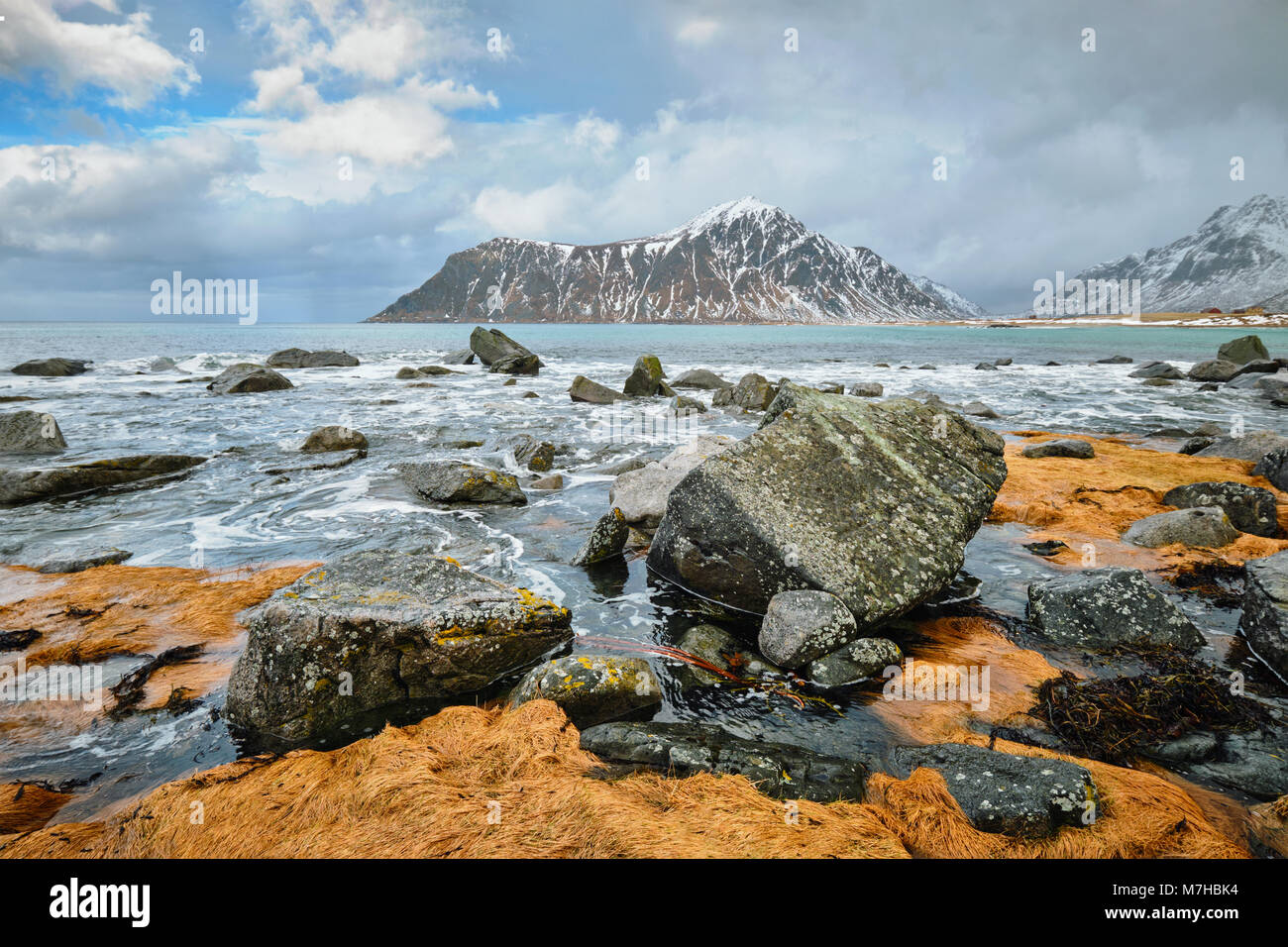 Côte Rocheuse de fjord en Norvège Banque D'Images