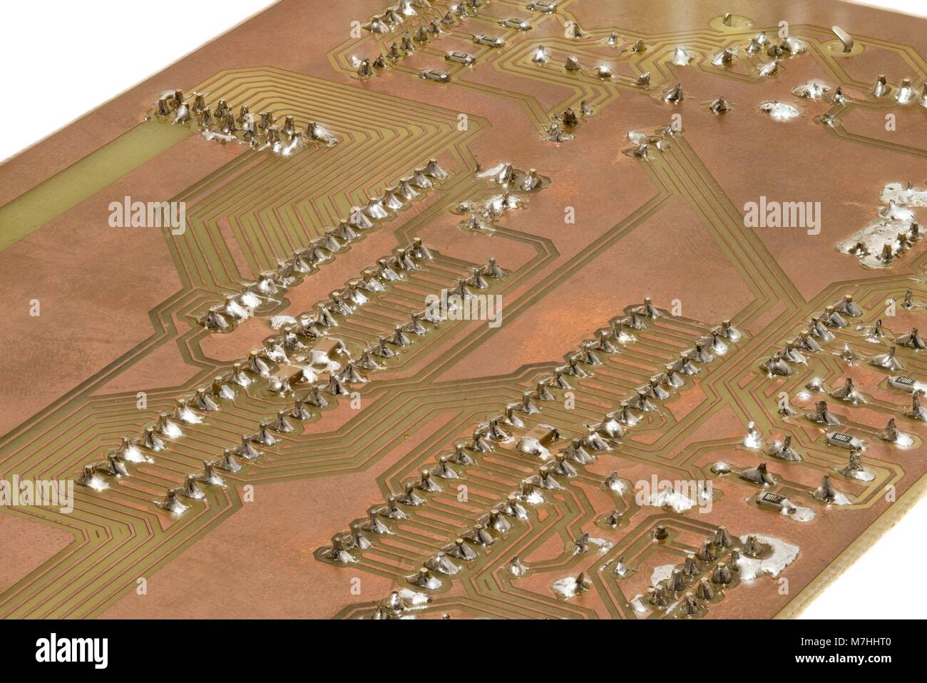 Libre d'un self-made printed circuit board à microcontrôleur Banque D'Images Libre d'un self-made printed circuit board à microcontrôleur Banque D'Images