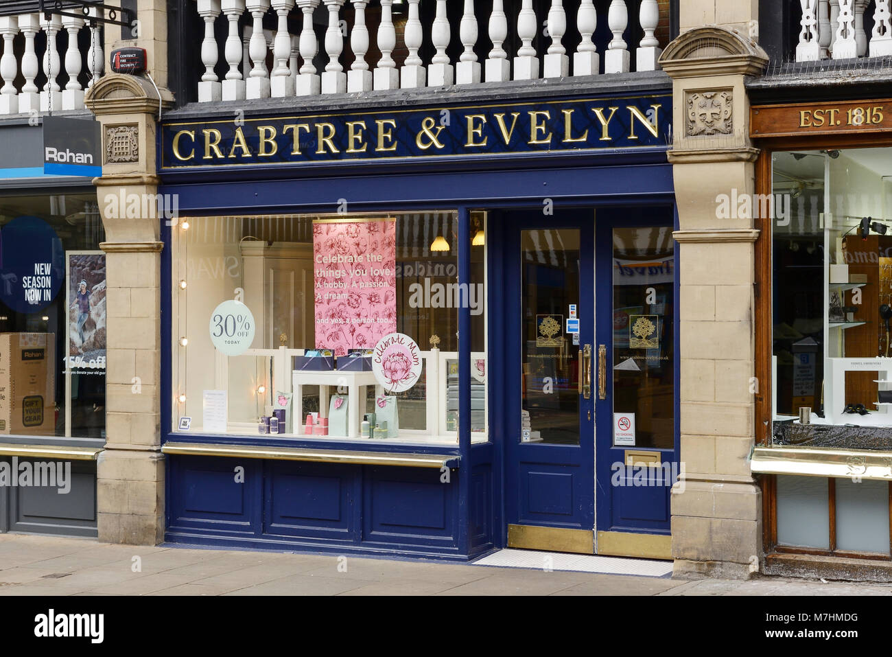 Boutique Crabtree & Evelyn/à Chester city centre UK Banque D'Images