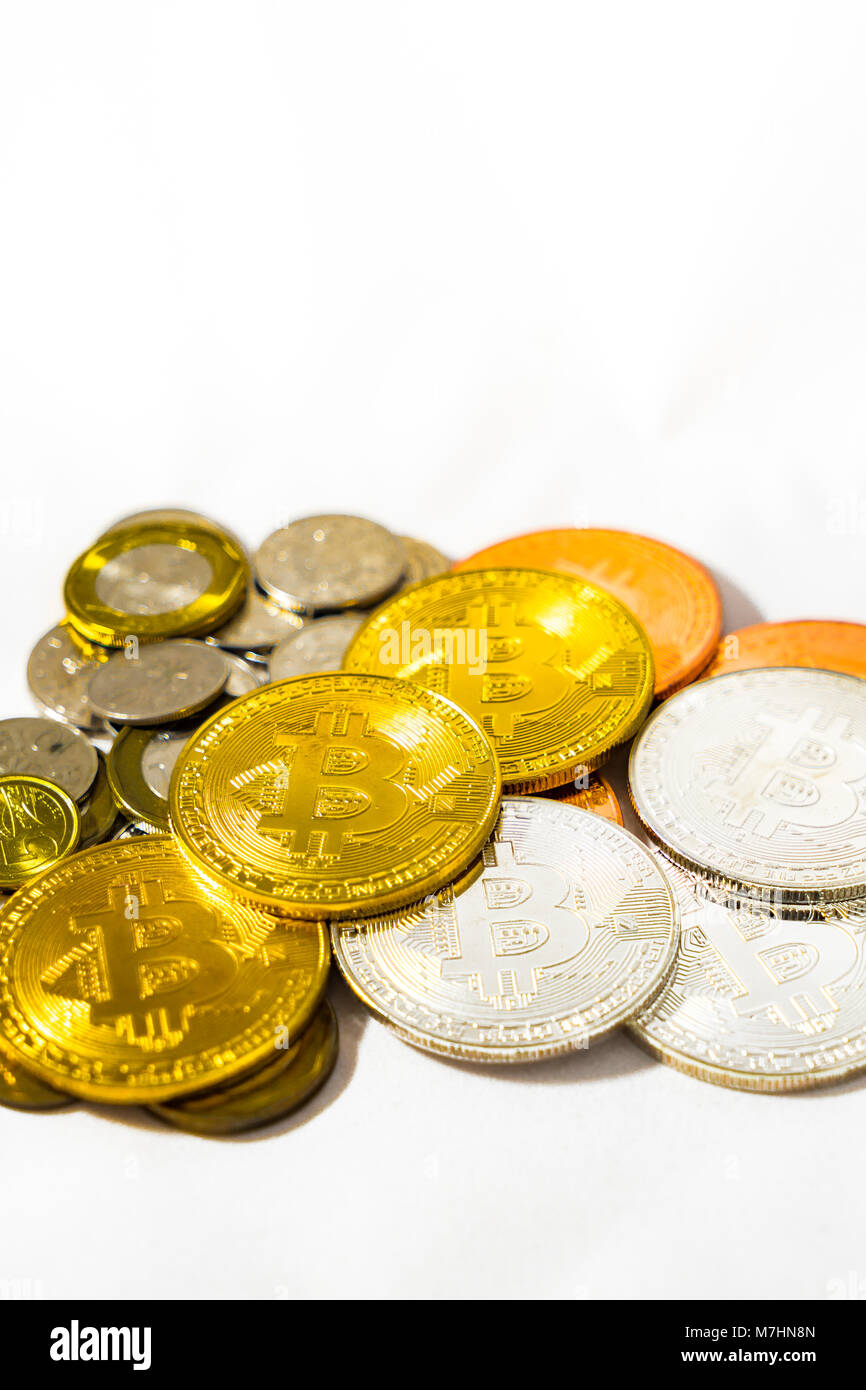 Pièce de collection/commémorative Bitcoin BTC en métal doré - NEUF - France